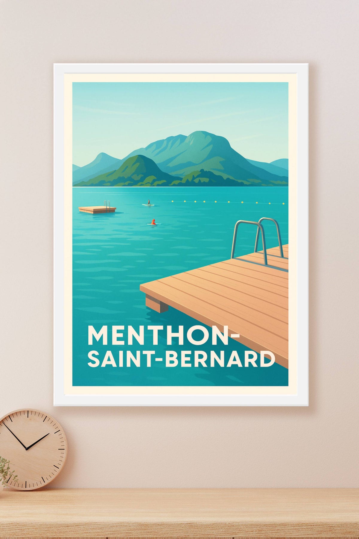 Affiche Menthon-Saint-Bernard — Évasion au bord du lac · poster d'art de Menthon-Saint-Bernard