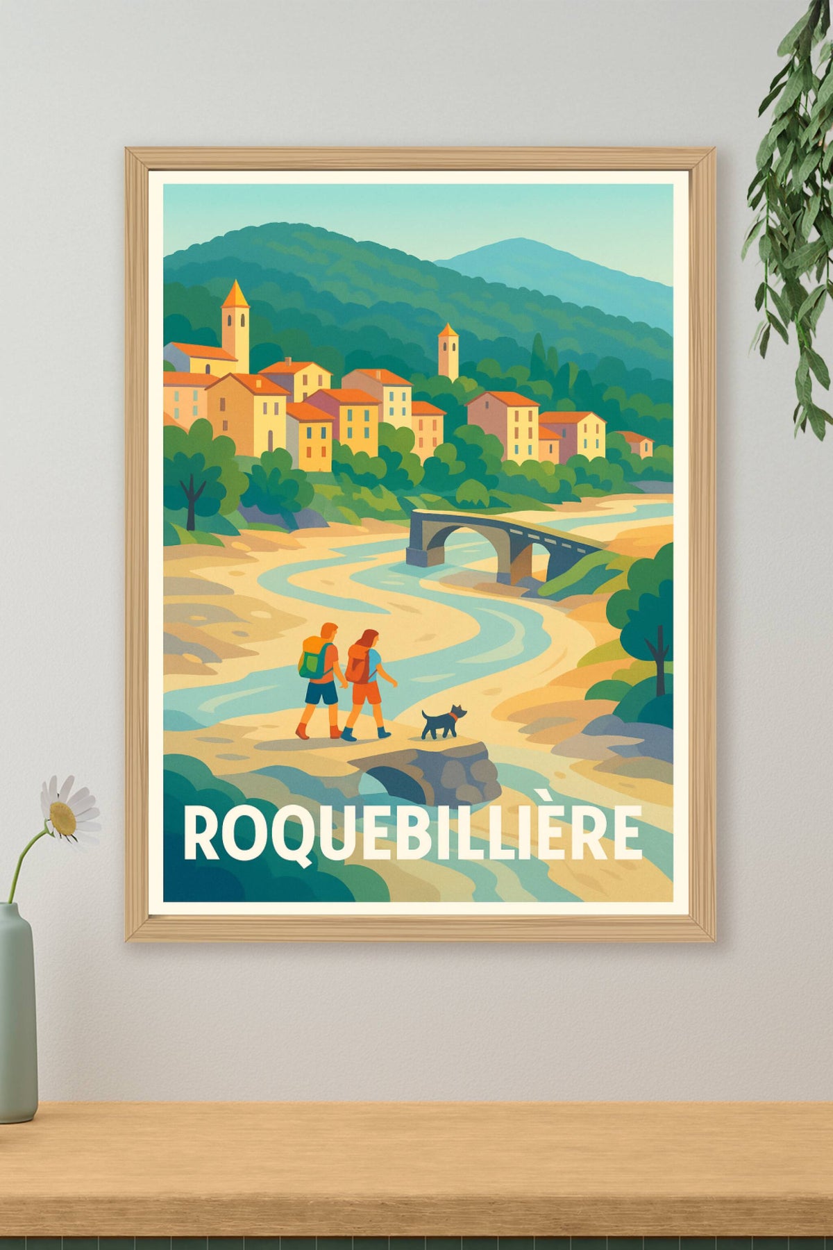 Affiche Roquebillière — L'évasion nature entre montagne et village · poster d'art de Roquebillière