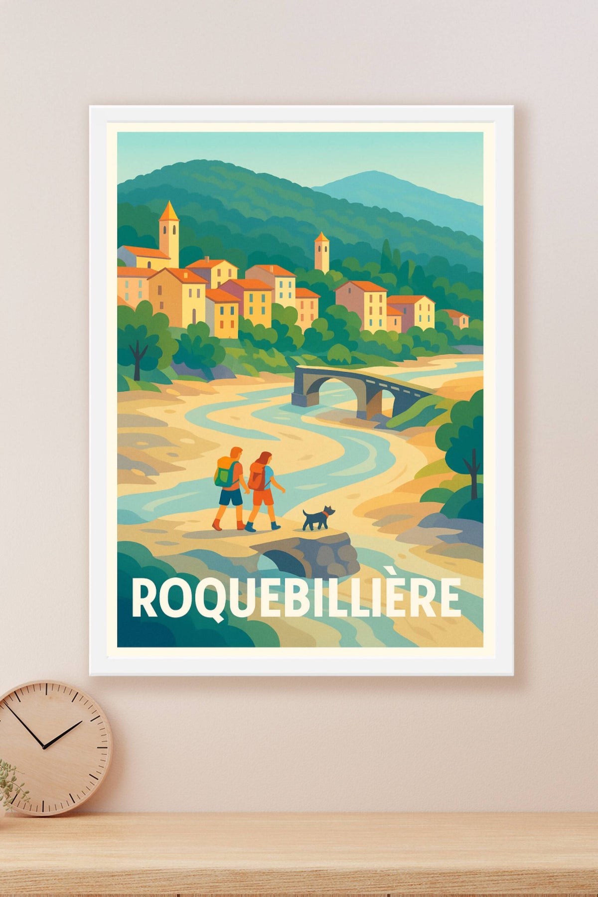 Affiche Roquebillière — L'évasion nature entre montagne et village · poster d'art de Roquebillière