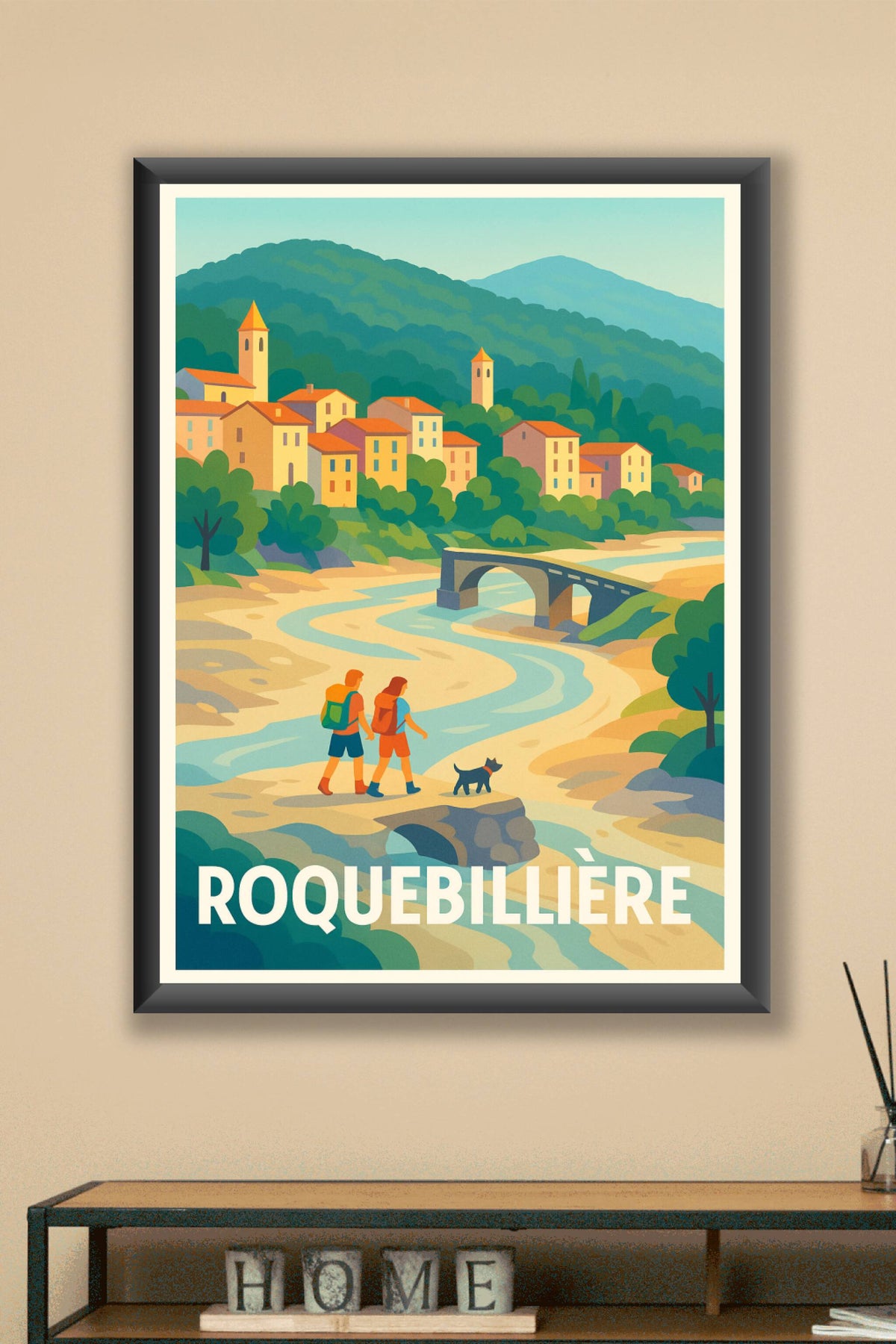 Affiche Roquebillière — L'évasion nature entre montagne et village · poster d'art de Roquebillière