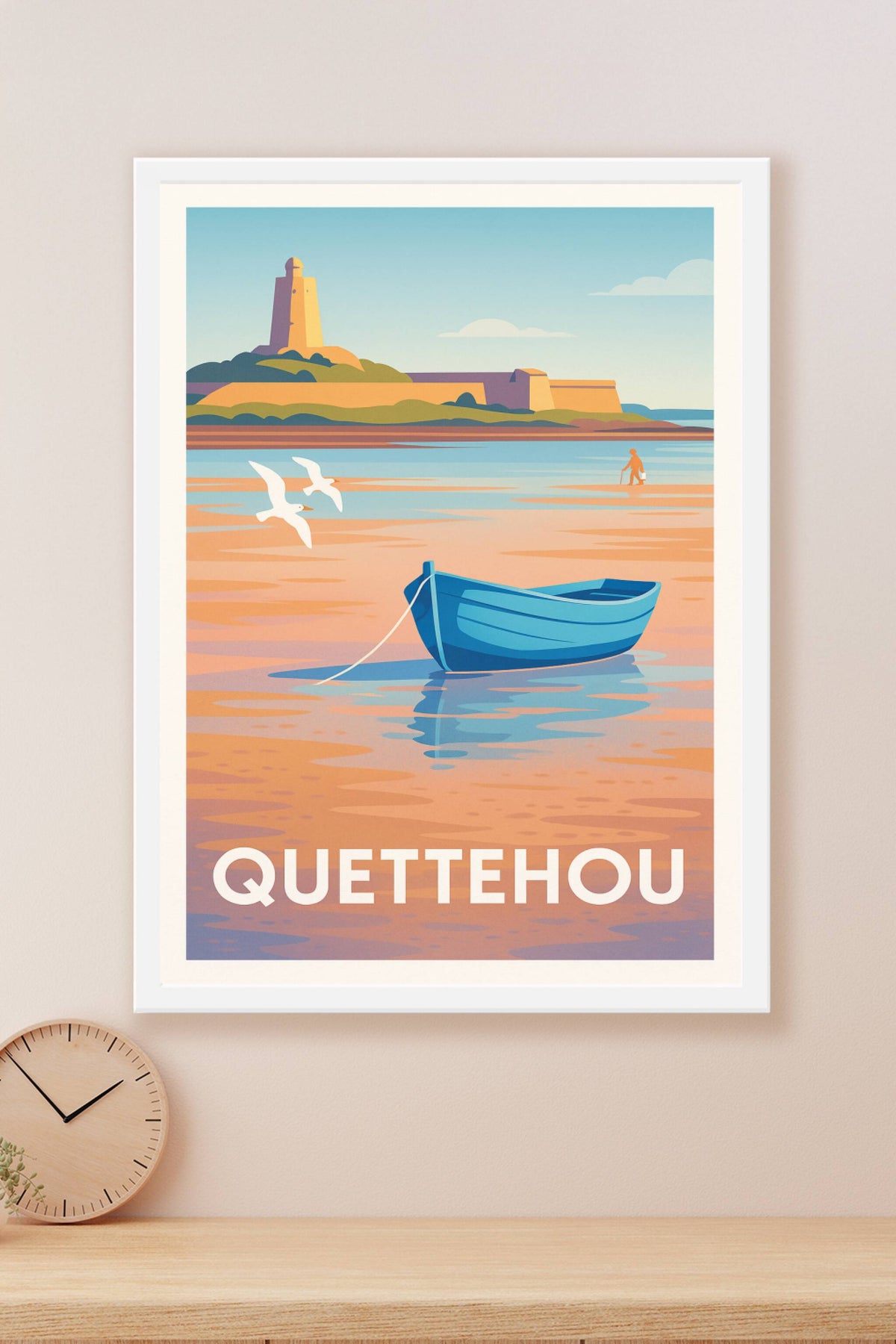 Affiche Quettehou — Sérénité au bord de l'eau · poster d'art de Quettehou