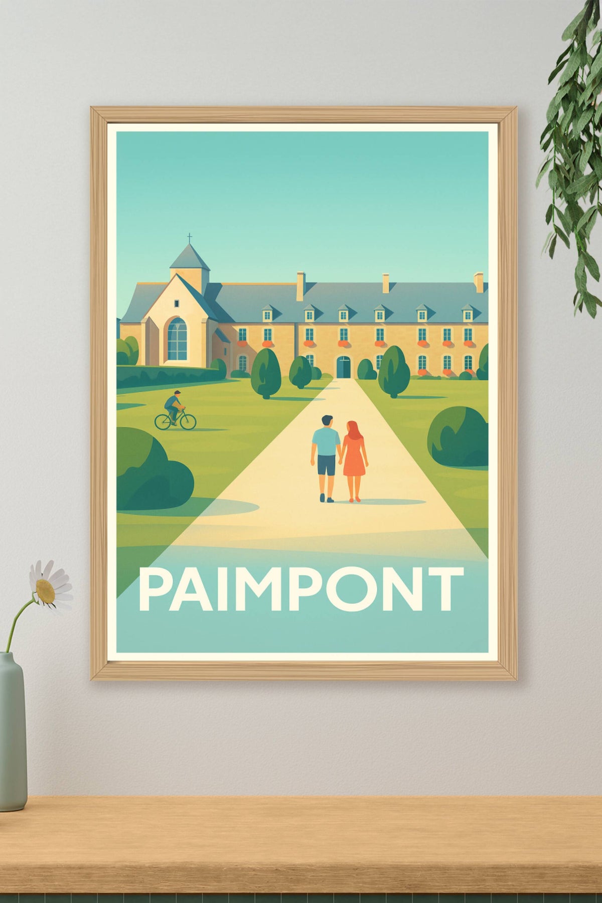 Affiche Paimpont — Promenade romantique au cœur de la forêt · poster d'art de Paimpont