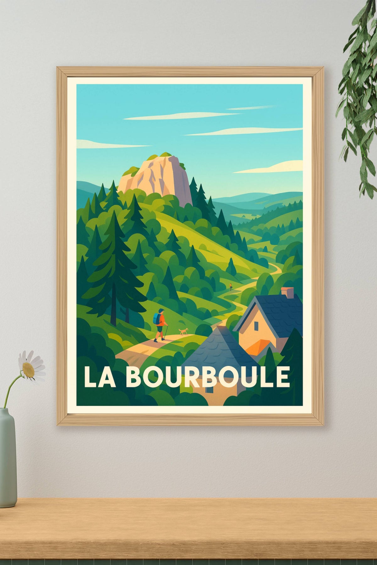 Affiche La Bourboule — Évasion nature au cœur des montagnes · poster d'art de La Bourboule