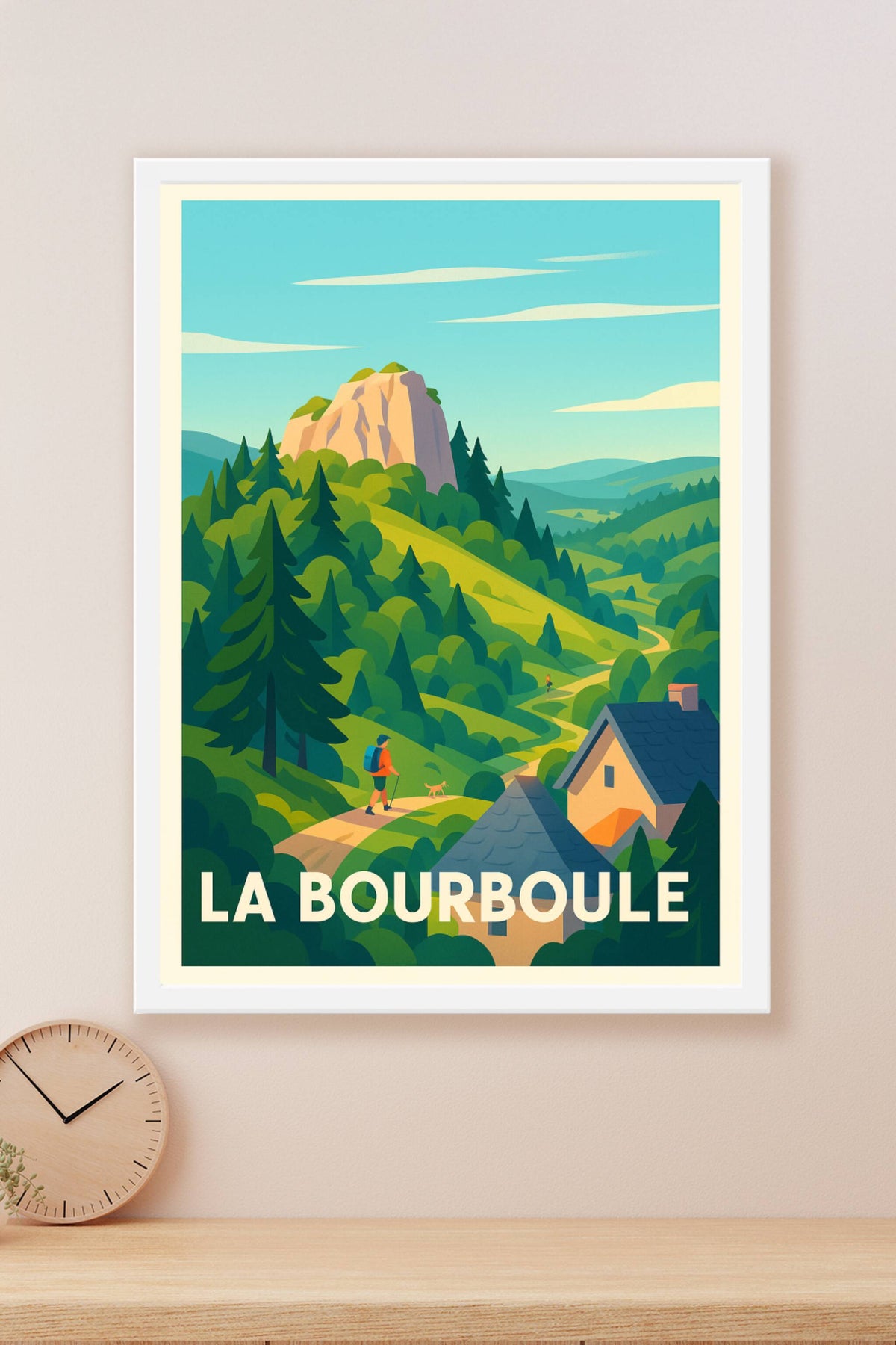 Affiche La Bourboule — Évasion nature au cœur des montagnes · poster d'art de La Bourboule
