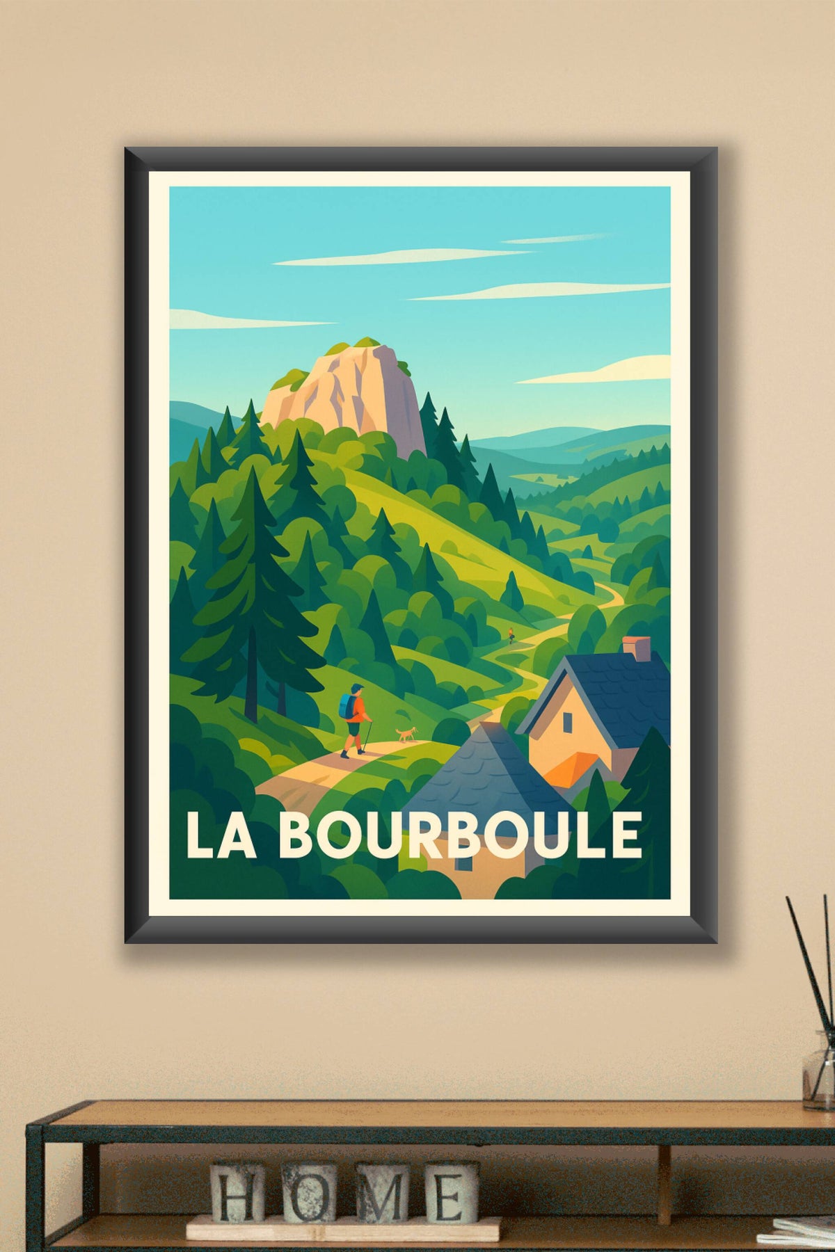 Affiche La Bourboule — Évasion nature au cœur des montagnes · poster d'art de La Bourboule