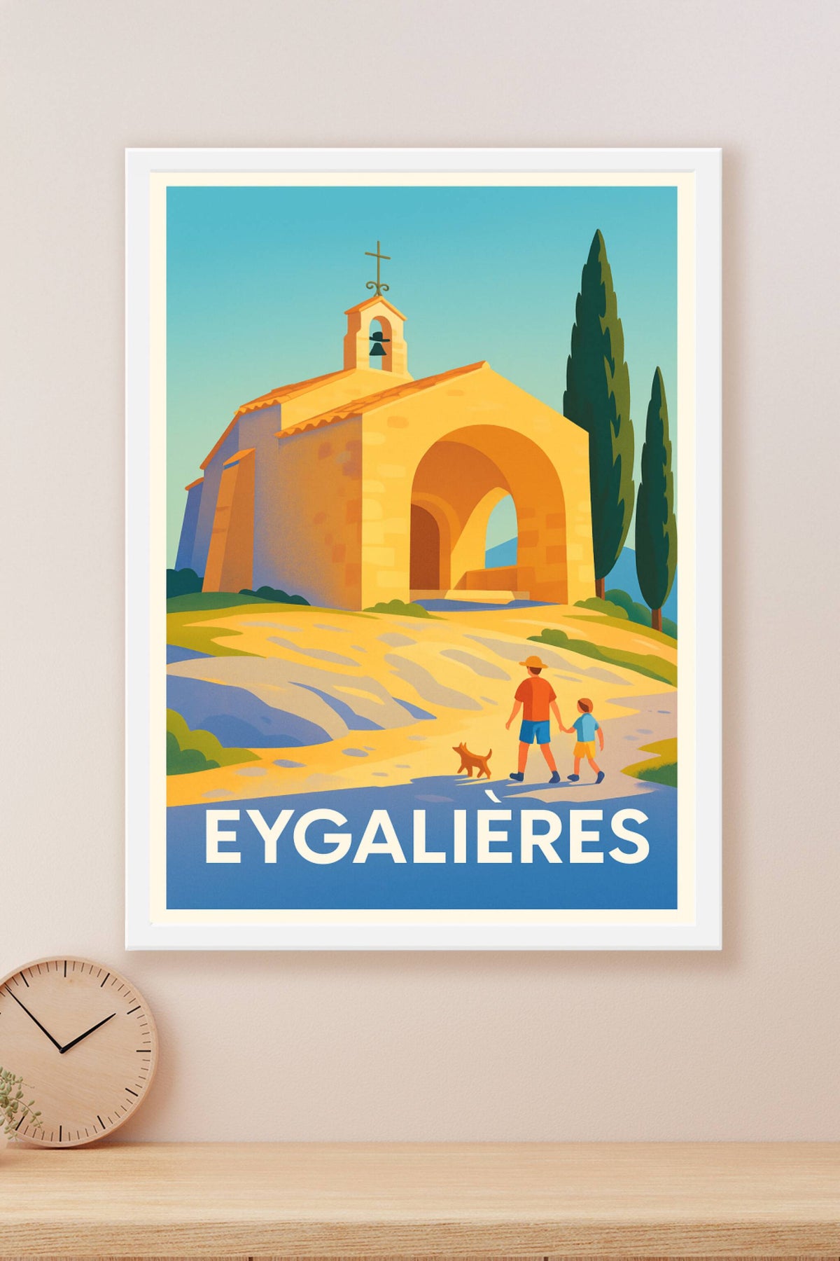 Affiche Eygalières — Charme provençal et douceur de vivre · poster d'art de Eygalières