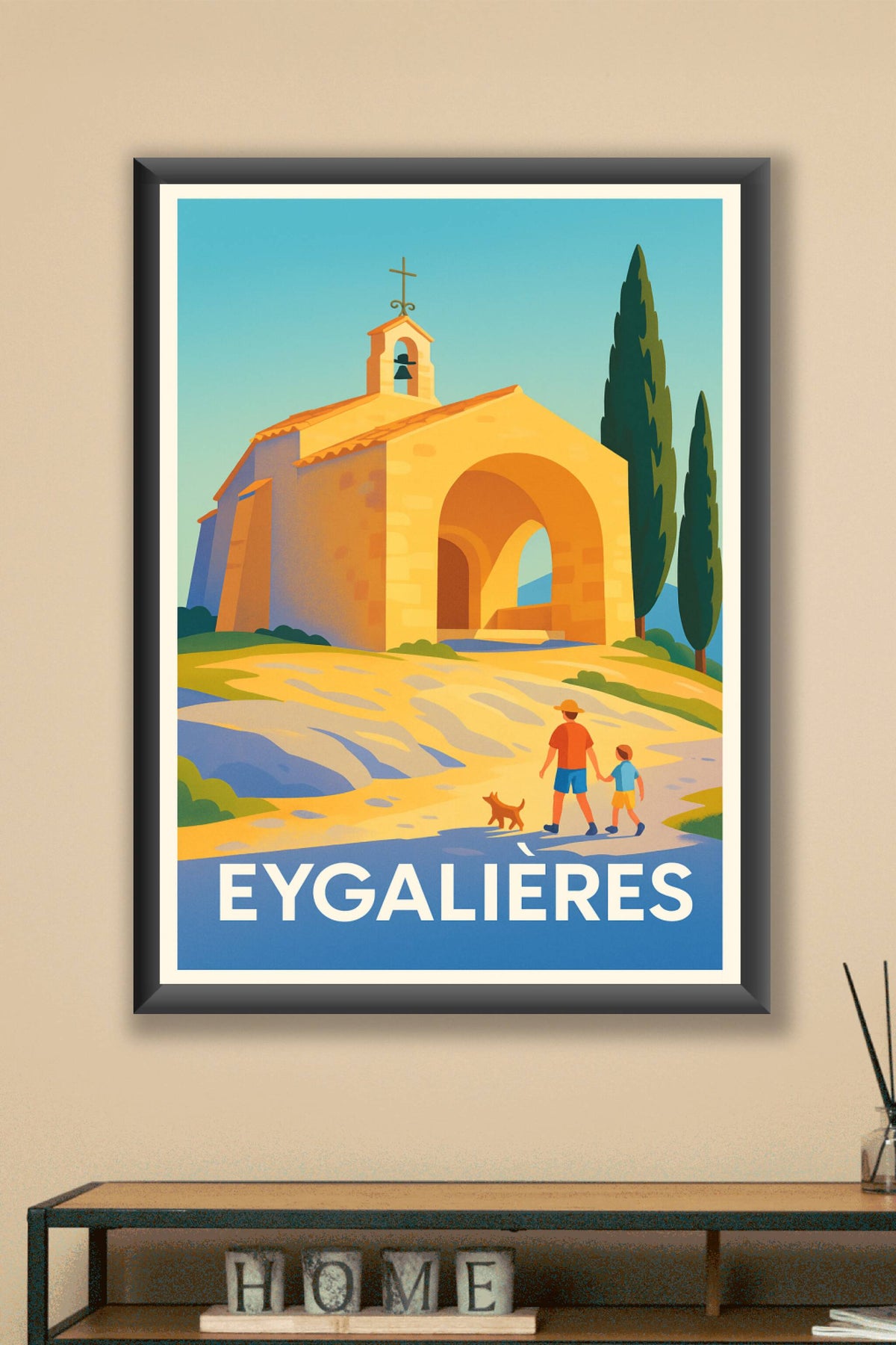Affiche Eygalières — Charme provençal et douceur de vivre · poster d'art de Eygalières