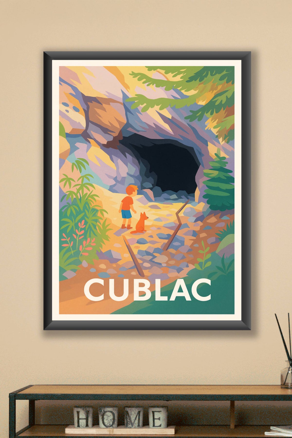 Affiche Cublac — L'appel mystérieux de la grotte · poster d'art de Cublac