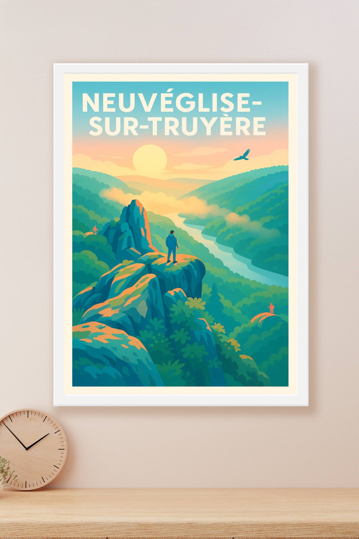 Affiche Neuvéglise-sur-Truyère — Évasion panoramique au sommet · poster d'art de Neuvéglise-sur-Truyère