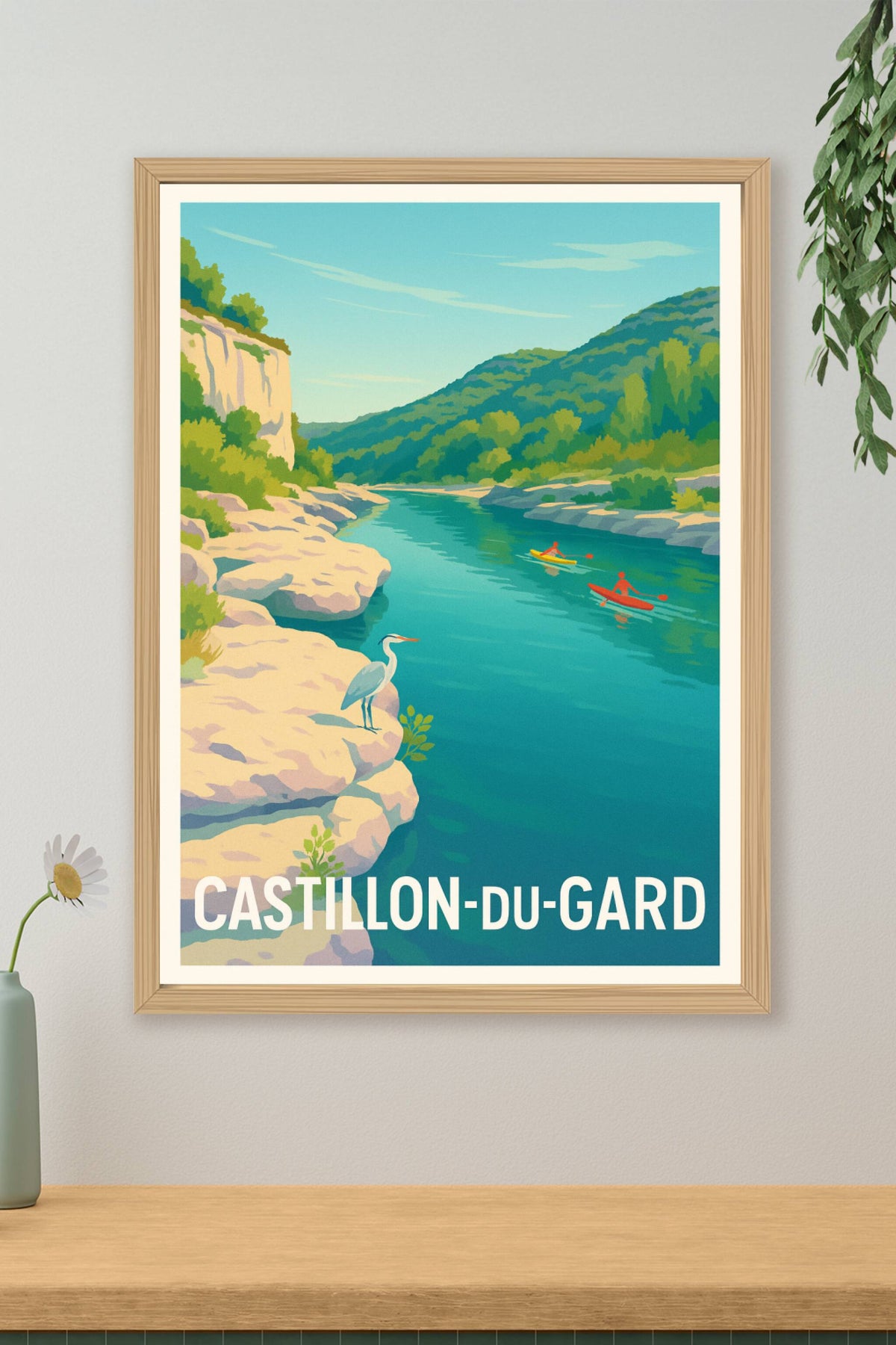 Affiche Castillon-du-Gard — Nature et Aventure en Provence · poster d'art de Castillon-du-Gard