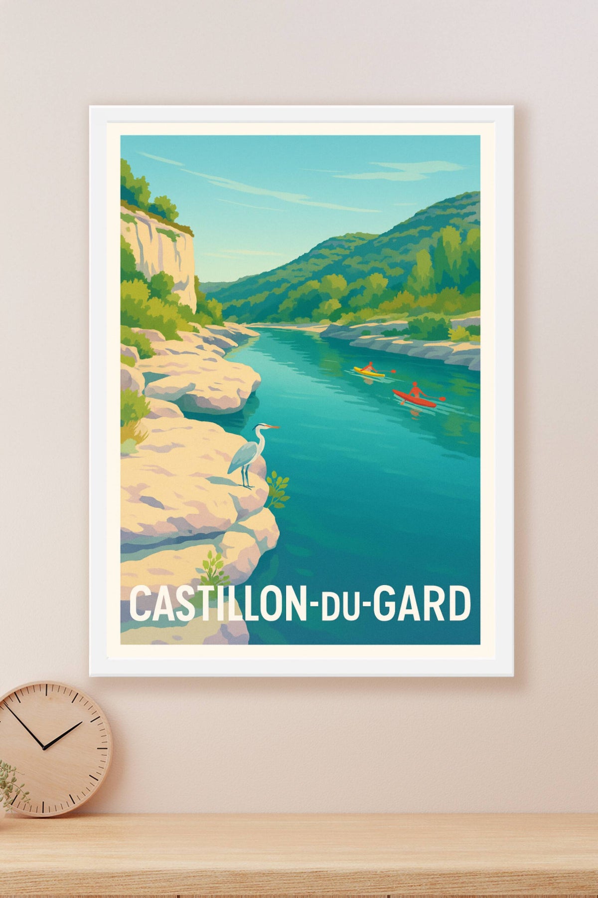 Affiche Castillon-du-Gard — Nature et Aventure en Provence · poster d'art de Castillon-du-Gard