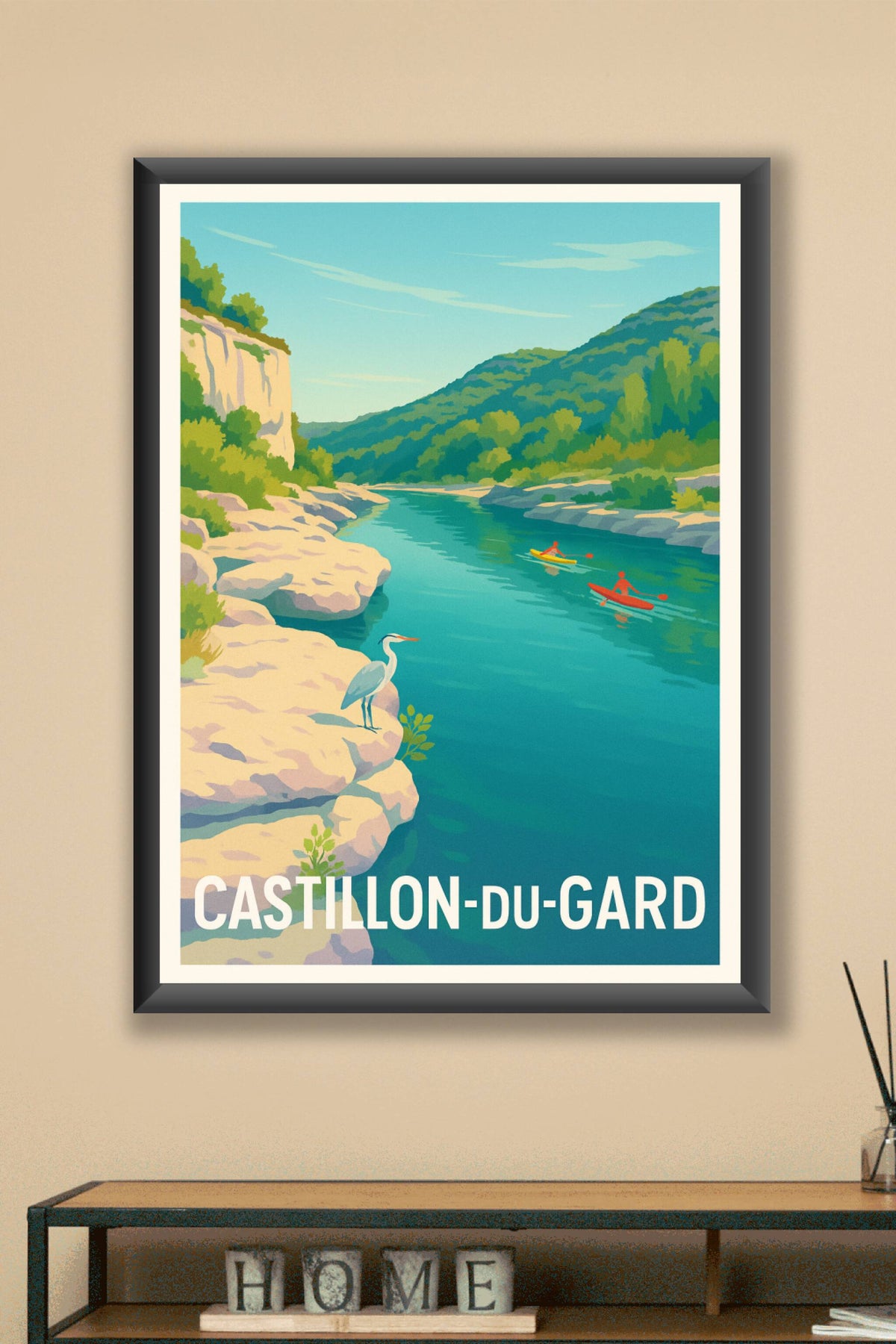 Affiche Castillon-du-Gard — Nature et Aventure en Provence · poster d'art de Castillon-du-Gard