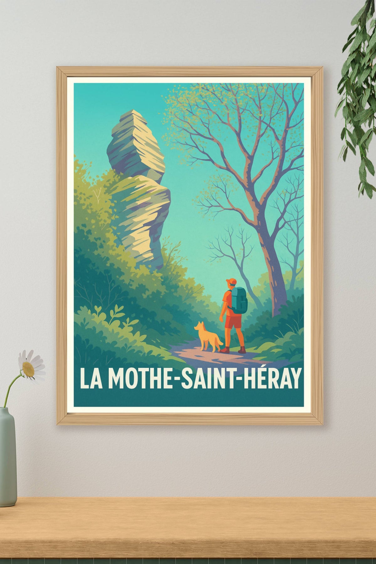 Affiche La Mothe-Saint-Héray — Évasion Nature et Randonnée · poster d'art de La Mothe-Saint-Héray