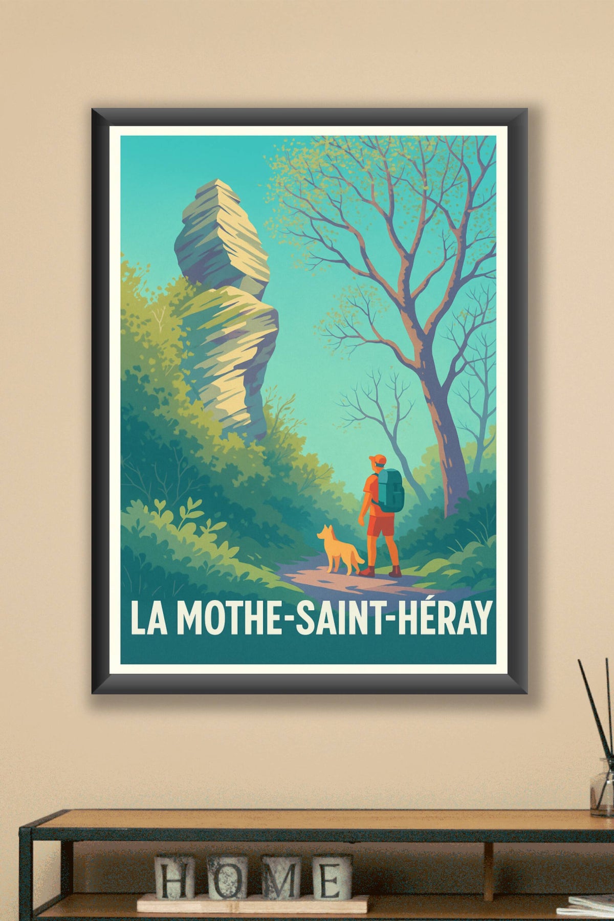 Affiche La Mothe-Saint-Héray — Évasion Nature et Randonnée · poster d'art de La Mothe-Saint-Héray
