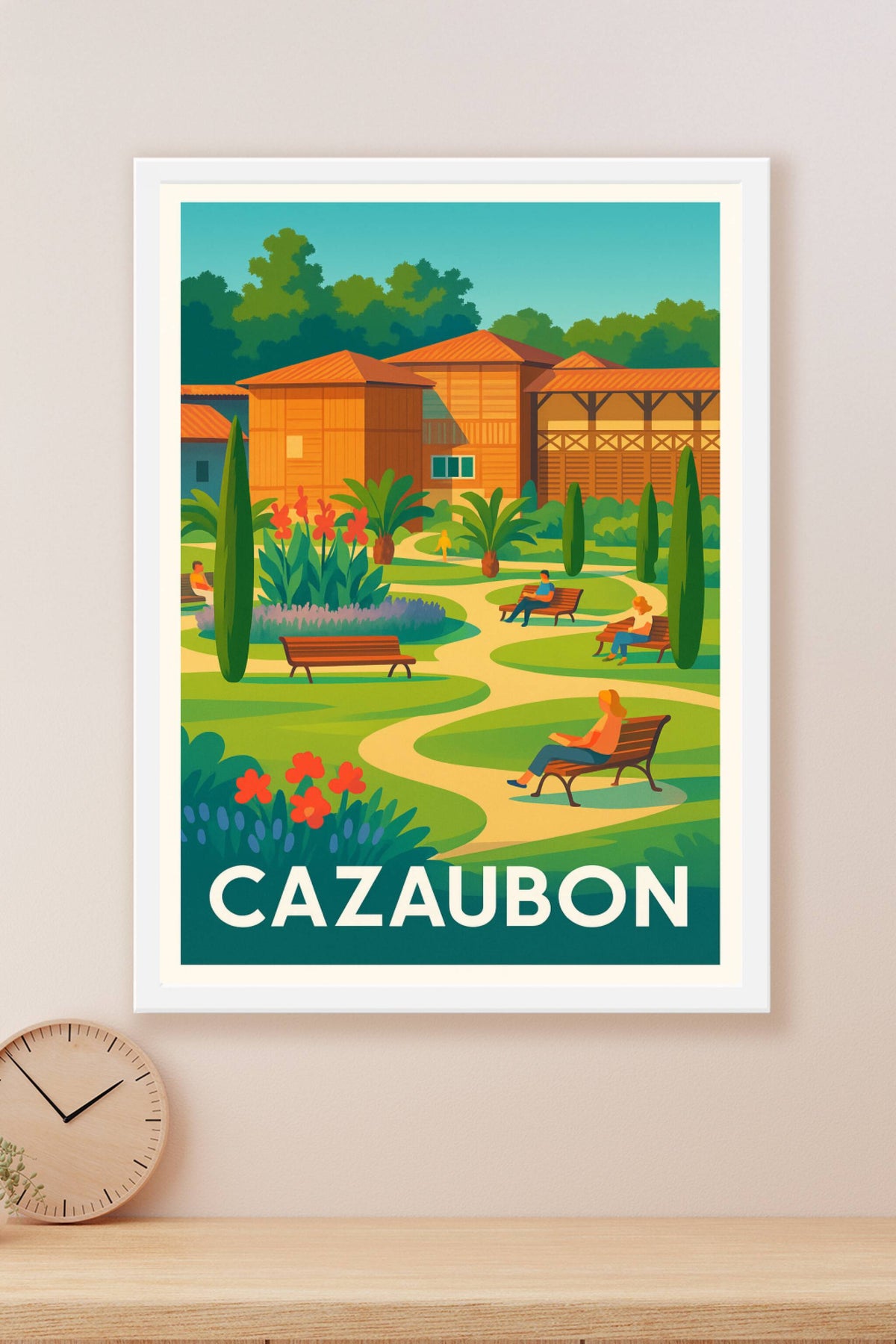 Affiche Cazaubon — Évasion et sérénité au cœur de la nature · poster d'art de Cazaubon