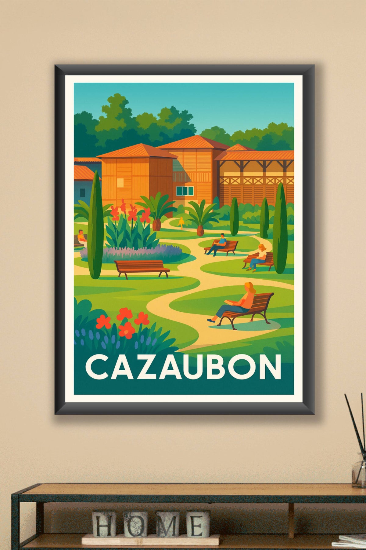 Affiche Cazaubon — Évasion et sérénité au cœur de la nature · poster d'art de Cazaubon