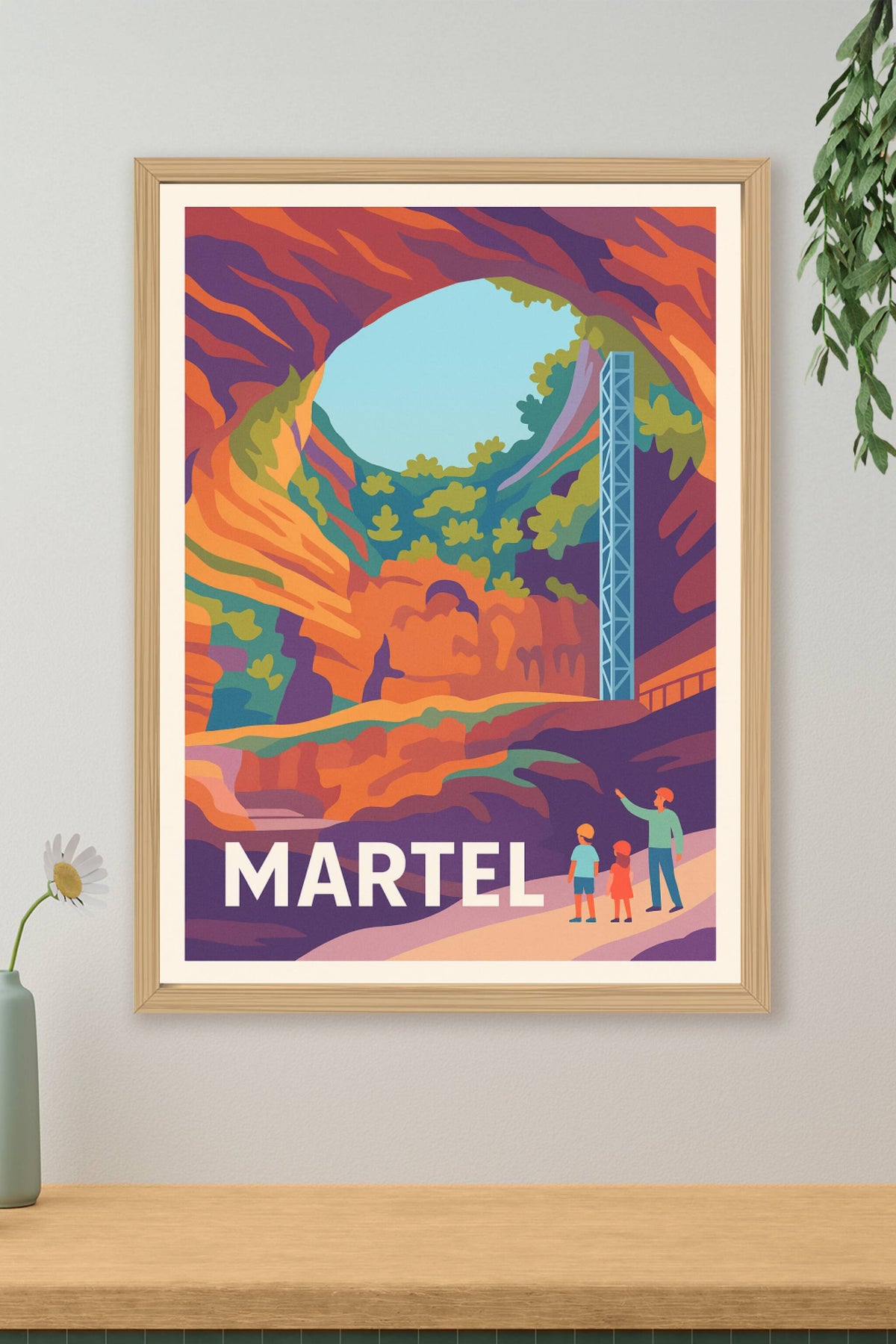 Affiche Martel — Exploration spectaculaire des Grottes naturelles · poster d'art de Martel