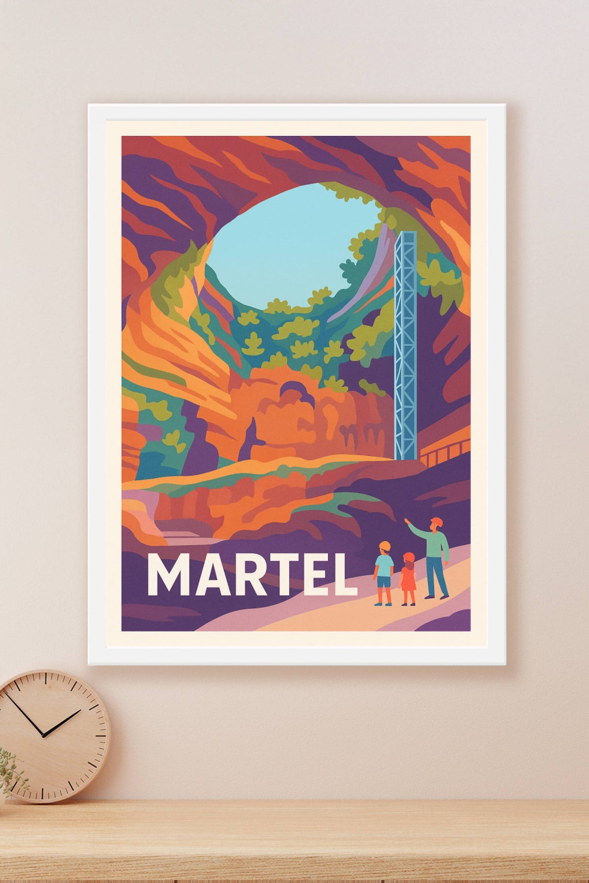 Affiche Martel — Exploration spectaculaire des Grottes naturelles · poster d'art de Martel