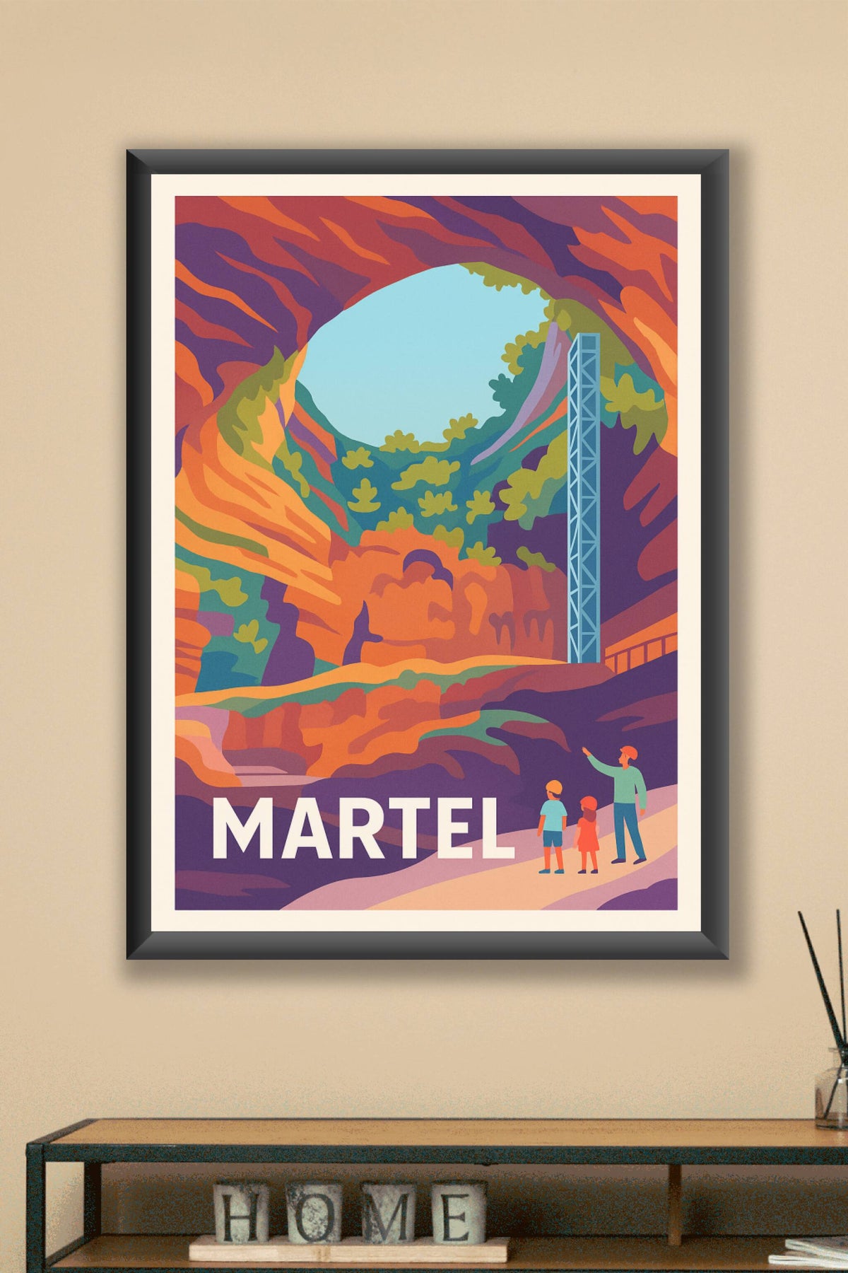 Affiche Martel — Exploration spectaculaire des Grottes naturelles · poster d'art de Martel