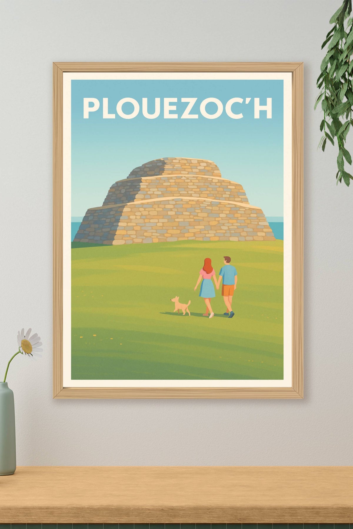 Affiche Plouezoc'h — Escapade au Cairn de Barnenez · poster d'art de Plouezoc'h
