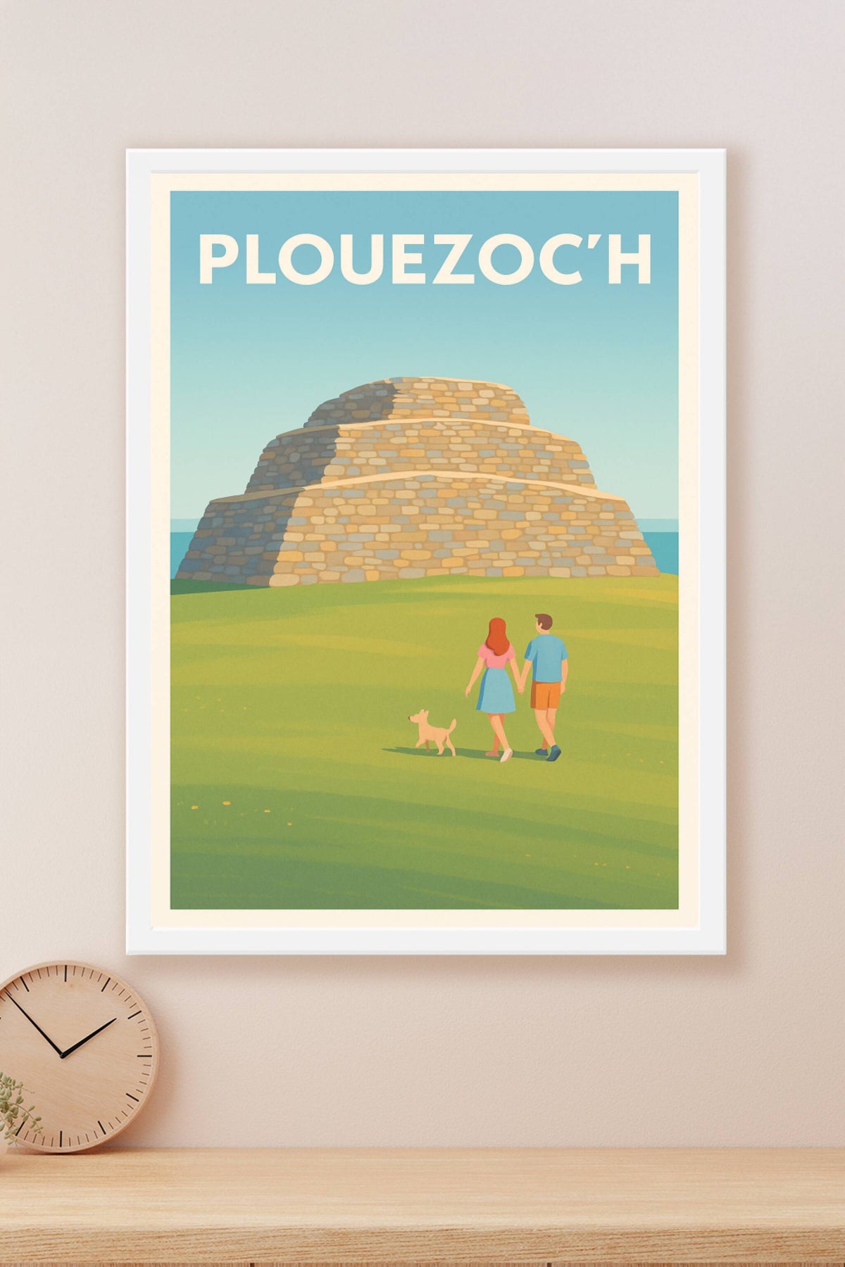 Affiche Plouezoc'h — Escapade au Cairn de Barnenez · poster d'art de Plouezoc'h