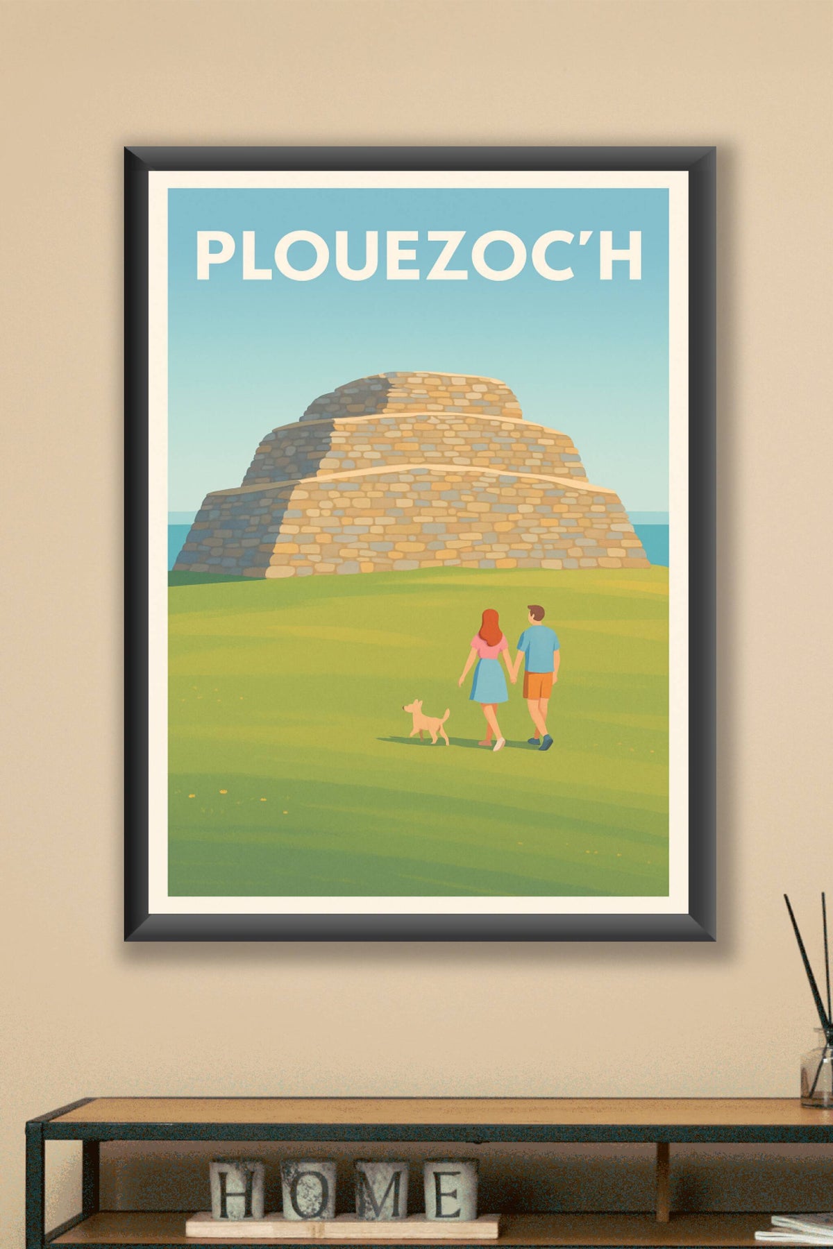 Affiche Plouezoc'h — Escapade au Cairn de Barnenez · poster d'art de Plouezoc'h