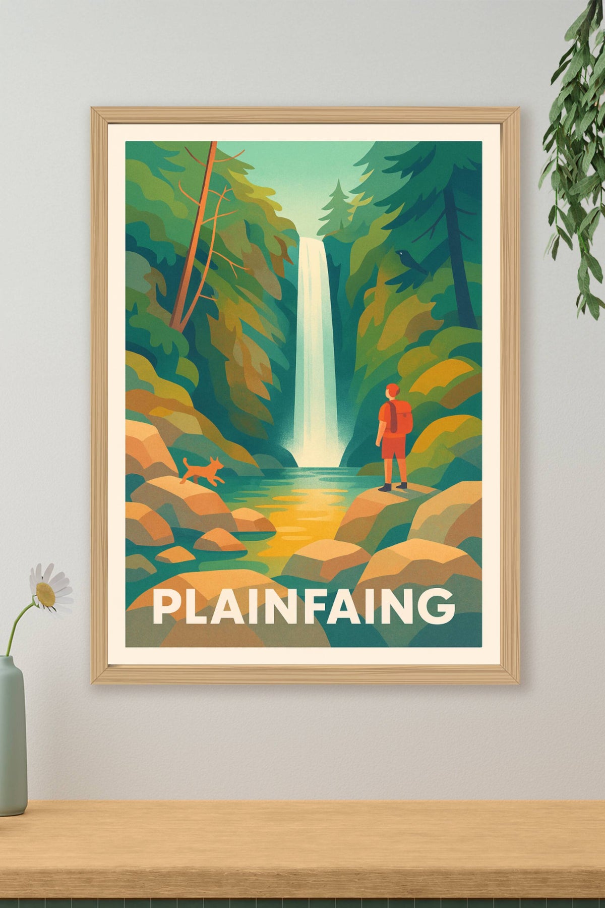 Affiche Plainfaing — Évasion Nature au Cœur des Cascades · poster d'art de Plainfaing