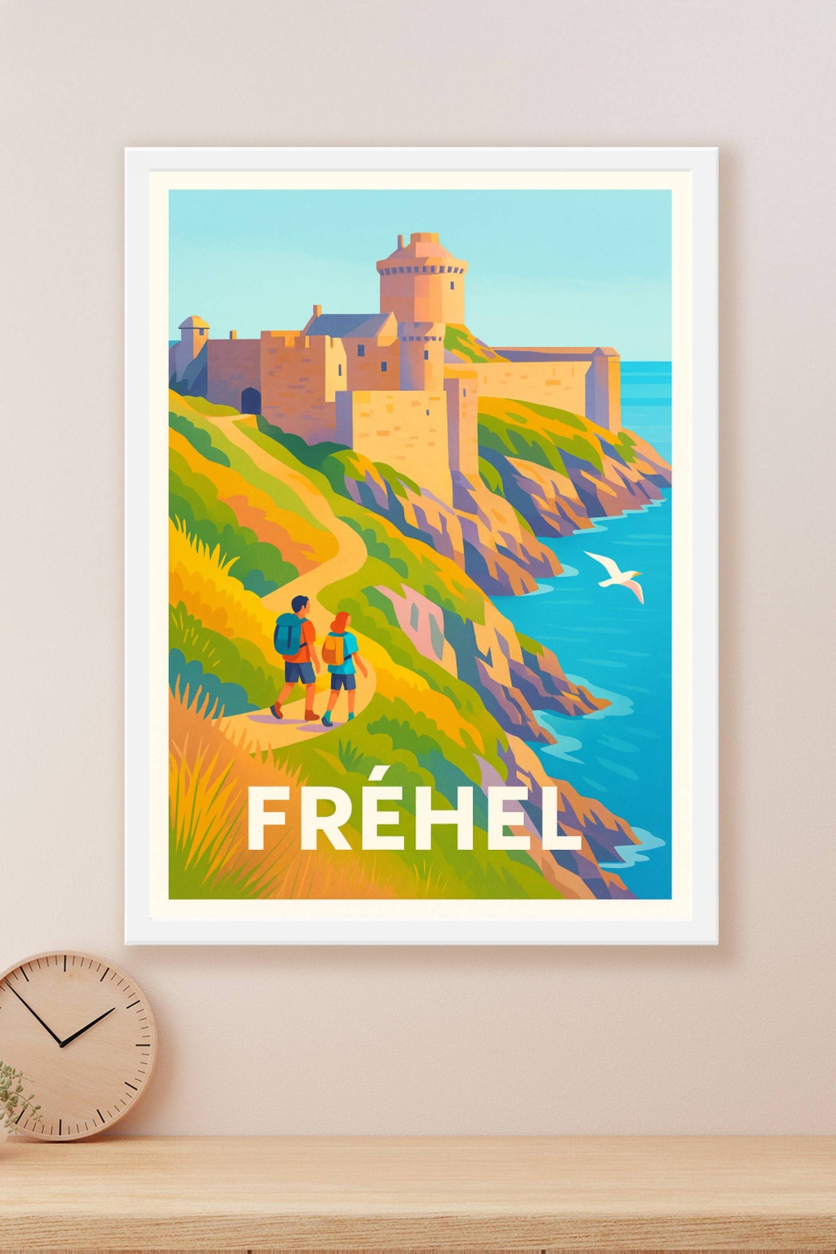 Affiche Fréhel — Escapade entre mer et château · poster d'art de Fréhel