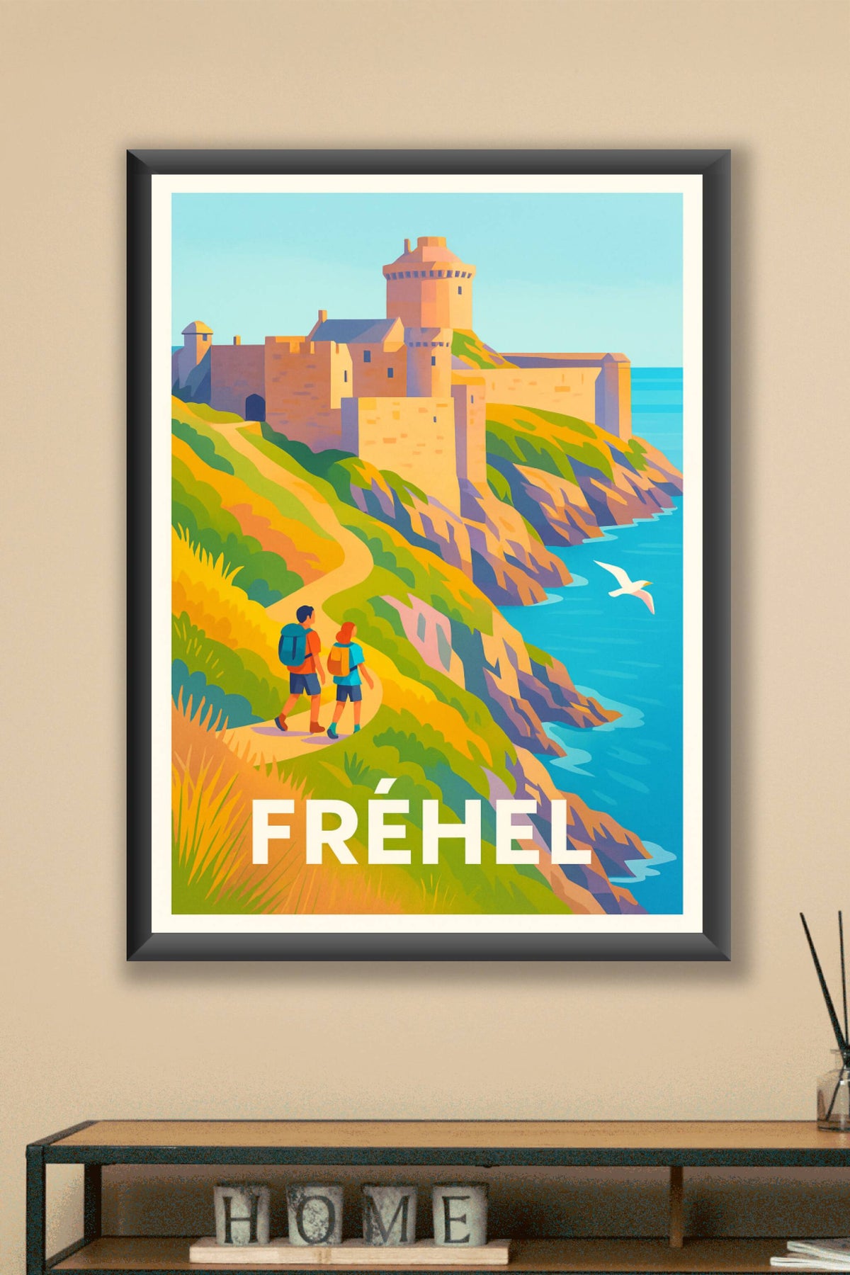 Affiche Fréhel — Escapade entre mer et château · poster d'art de Fréhel