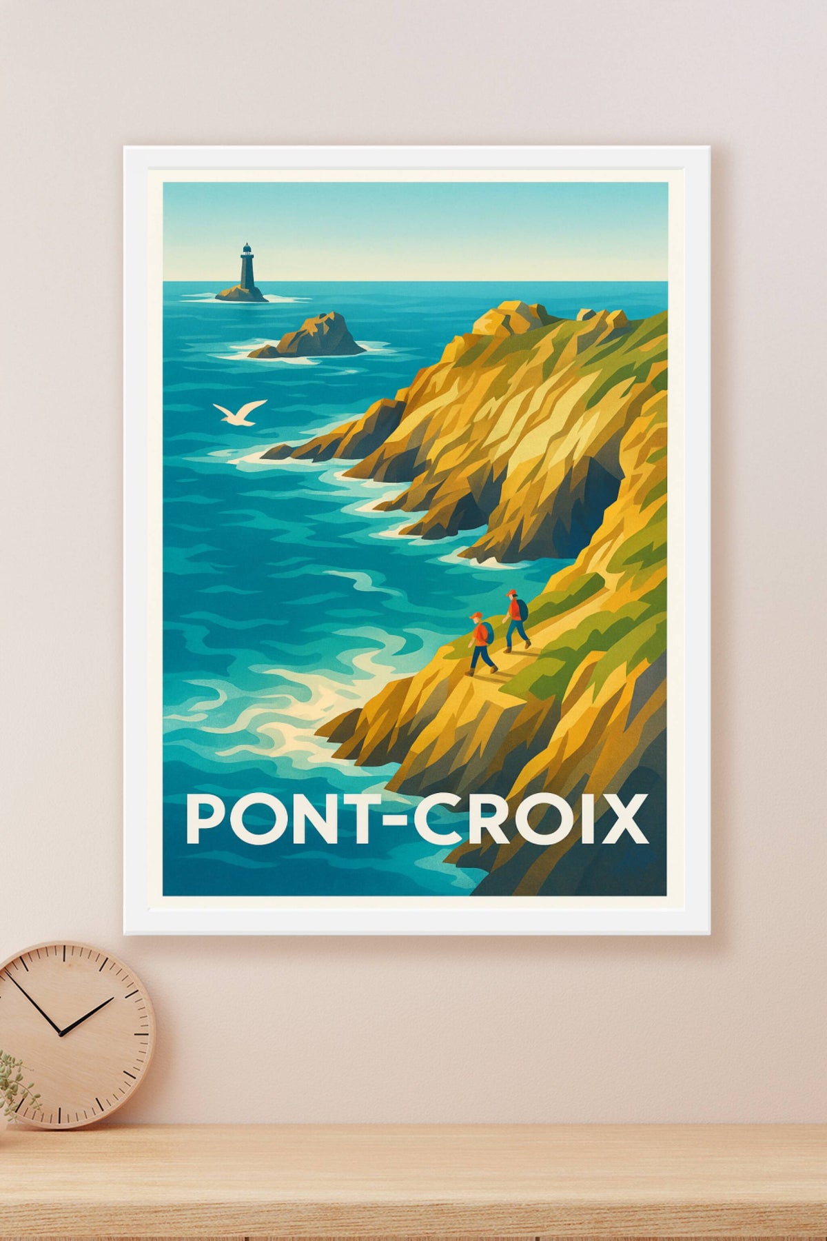Affiche Pont-Croix — Évasion au bord des falaises bretonnes · poster d'art de Pont-Croix