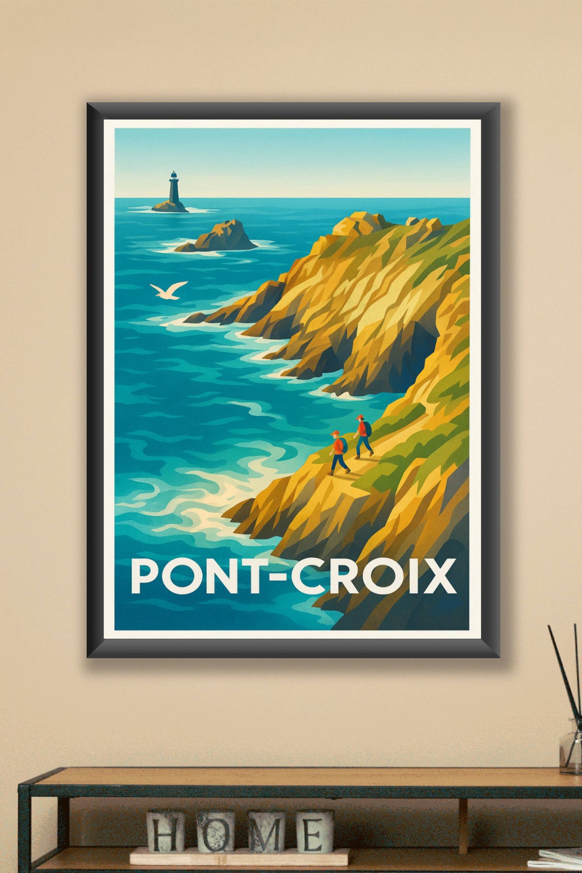 Affiche Pont-Croix — Évasion au bord des falaises bretonnes · poster d'art de Pont-Croix