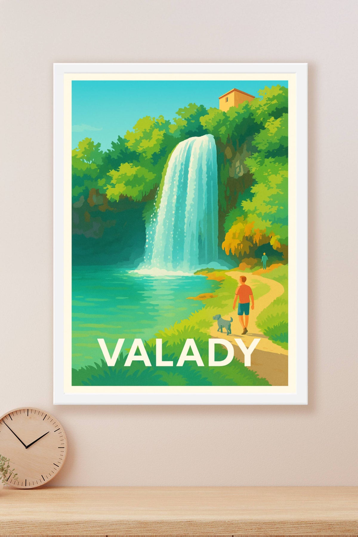 Affiche Valady — Évasion naturelle au fil de la cascade · poster d'art de Valady