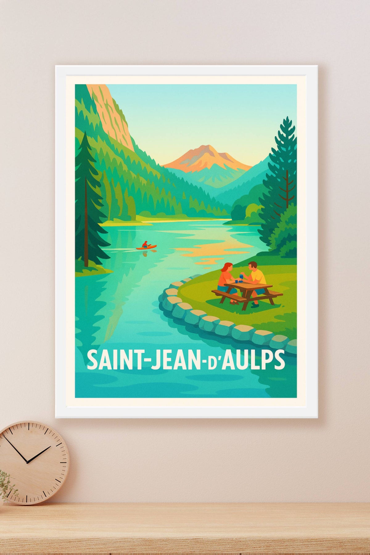 Affiche Saint-Jean-d'Aulps — Évasion nature et sérénité en montagne · poster d'art de Saint-Jean-d'Aulps