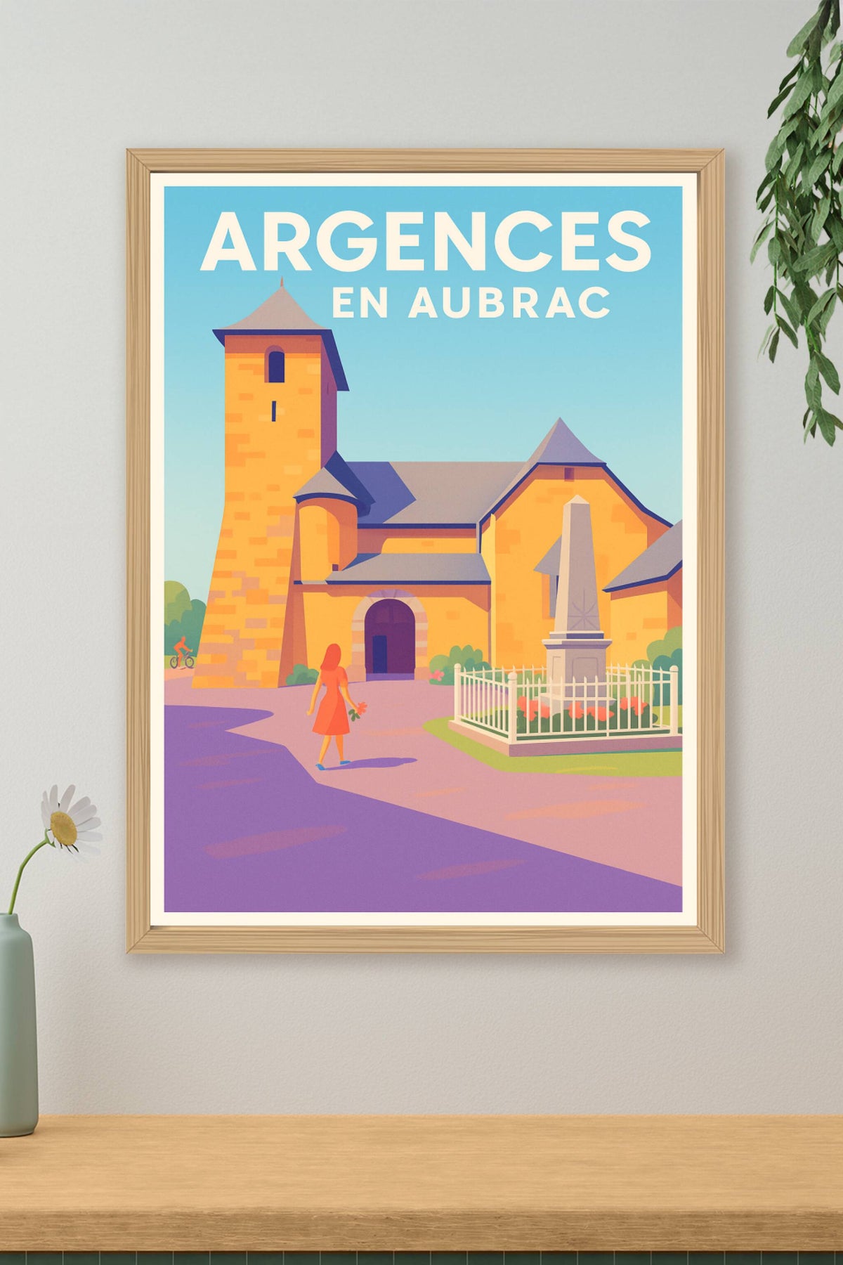 Affiche Argences en Aubrac — Un village paisible et chargé d'histoire · poster d'art de Argences en Aubrac