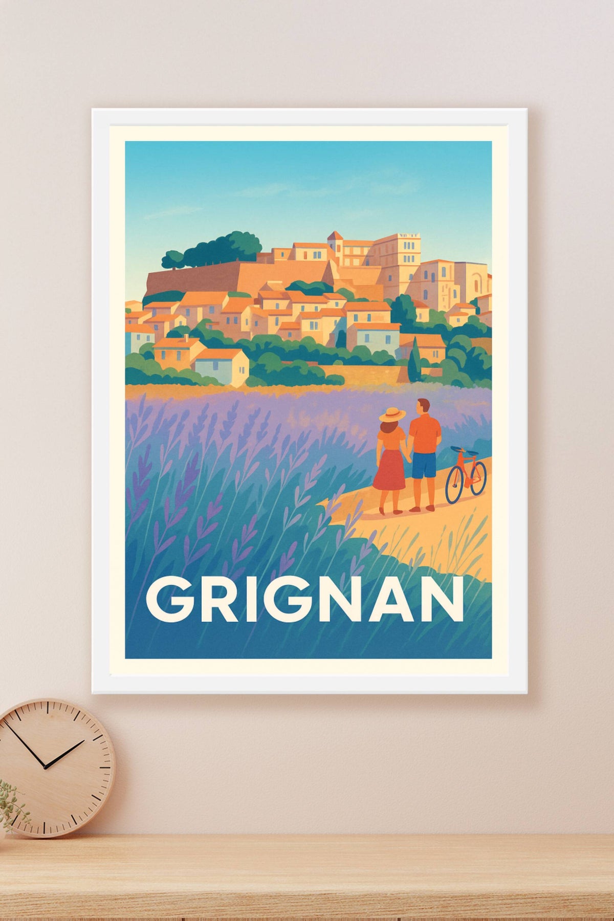 Affiche Grignan — Charme provençal et lavandes envoûtantes · poster d'art de Grignan