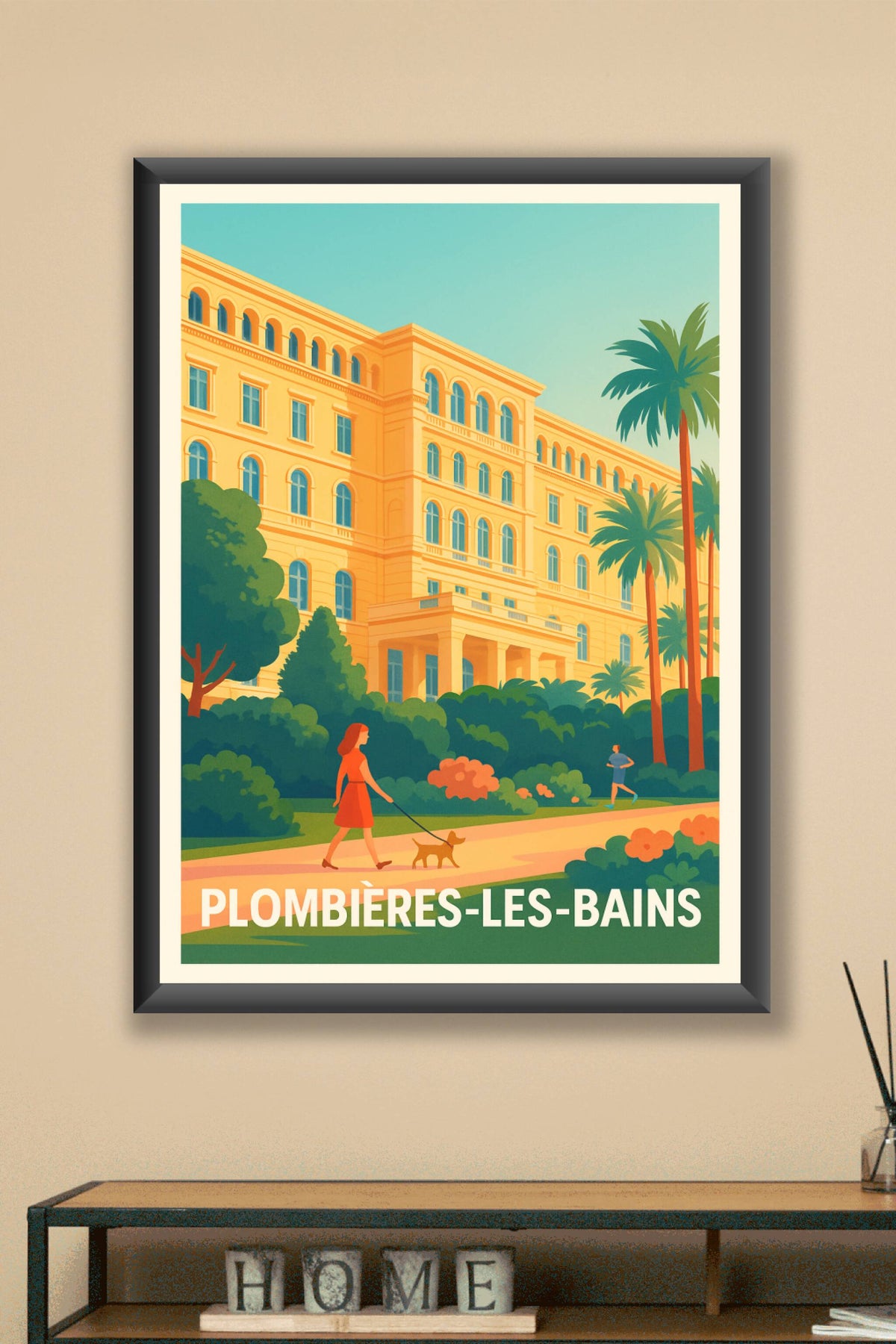 Affiche Plombières-les-Bains — Élégance et détente au cœur des thermes · poster d'art de Plombières-les-Bains
