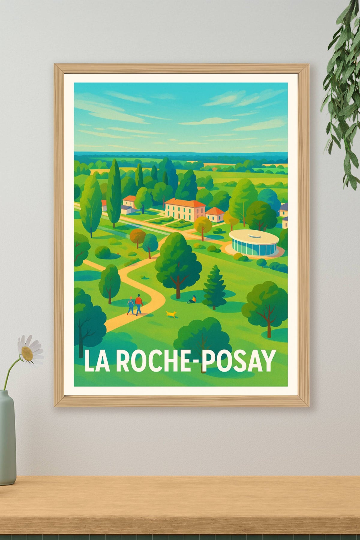 Affiche La Roche-Posay — Douceur et nature apaisante · poster d'art de La Roche-Posay