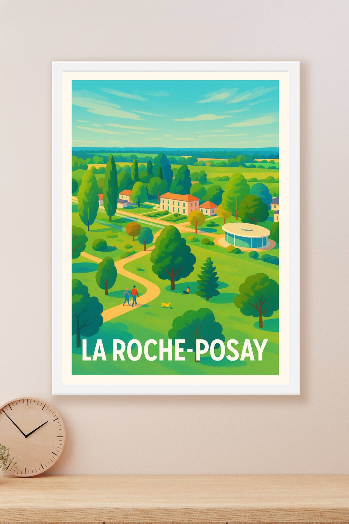 Affiche La Roche-Posay — Douceur et nature apaisante · poster d'art de La Roche-Posay