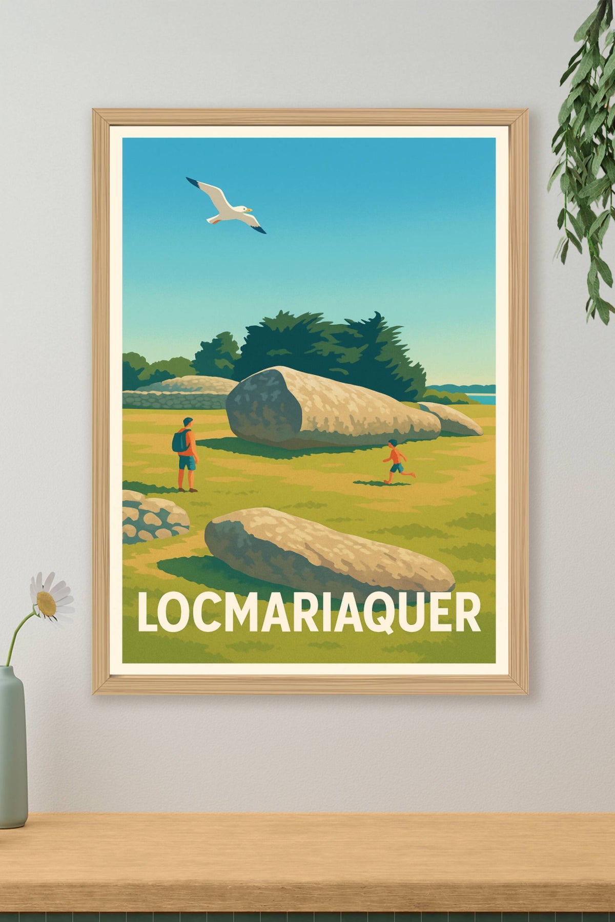 Affiche Locmariaquer — Voyage au cœur des mégalithes · poster d'art de Locmariaquer