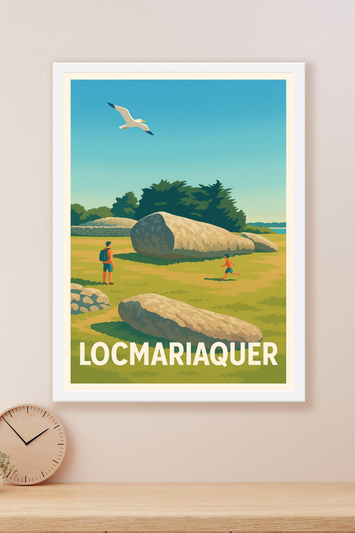 Affiche Locmariaquer — Voyage au cœur des mégalithes · poster d'art de Locmariaquer