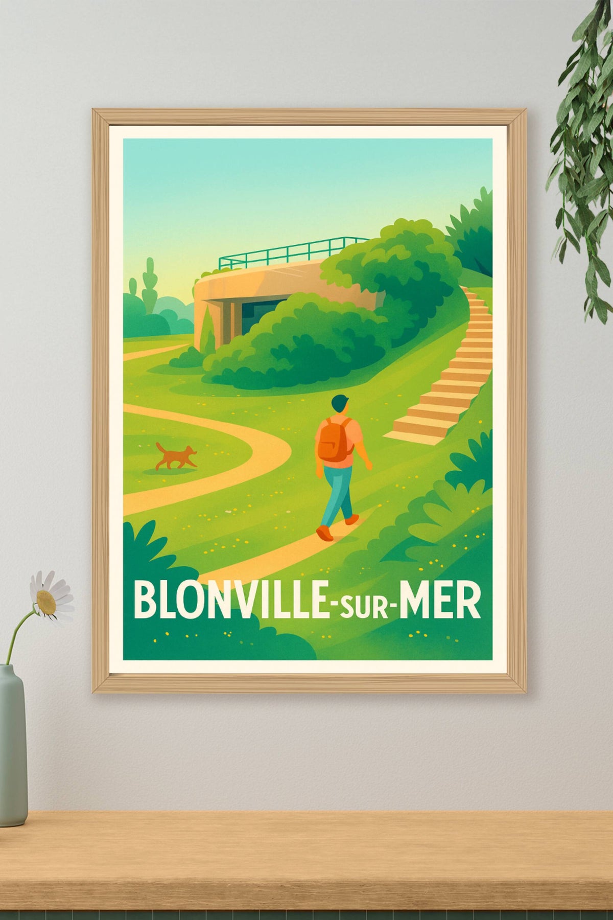 Affiche Blonville-sur-Mer — Balade sereine au cœur de la nature normande · poster d'art de Blonville-sur-Mer