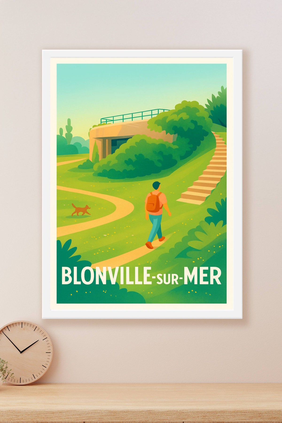 Affiche Blonville-sur-Mer — Balade sereine au cœur de la nature normande · poster d'art de Blonville-sur-Mer