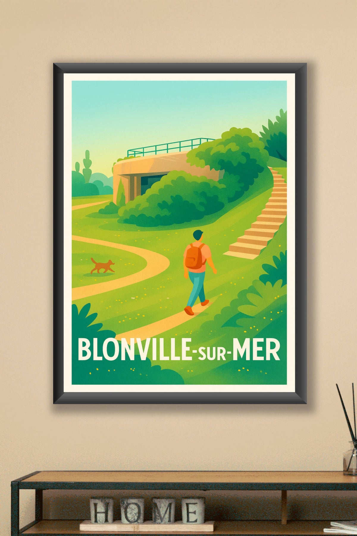 Affiche Blonville-sur-Mer — Balade sereine au cœur de la nature normande · poster d'art de Blonville-sur-Mer