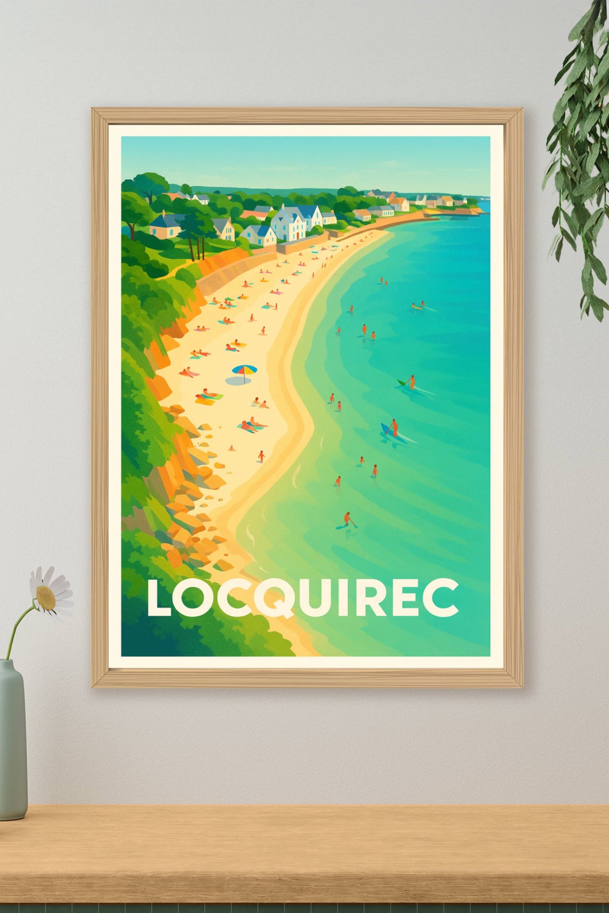 Affiche Locquirec — Évasion balnéaire bretonne · poster d'art de Locquirec