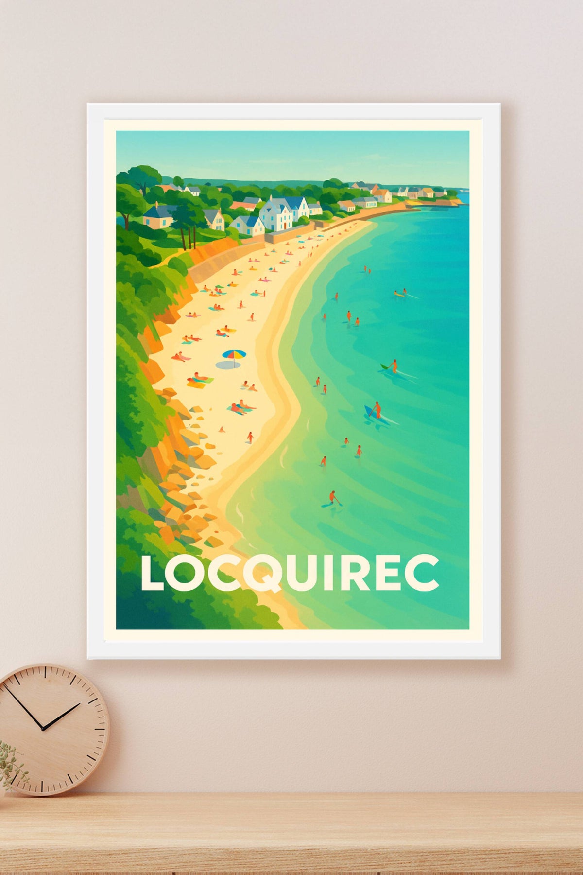 Affiche Locquirec — Évasion balnéaire bretonne · poster d'art de Locquirec