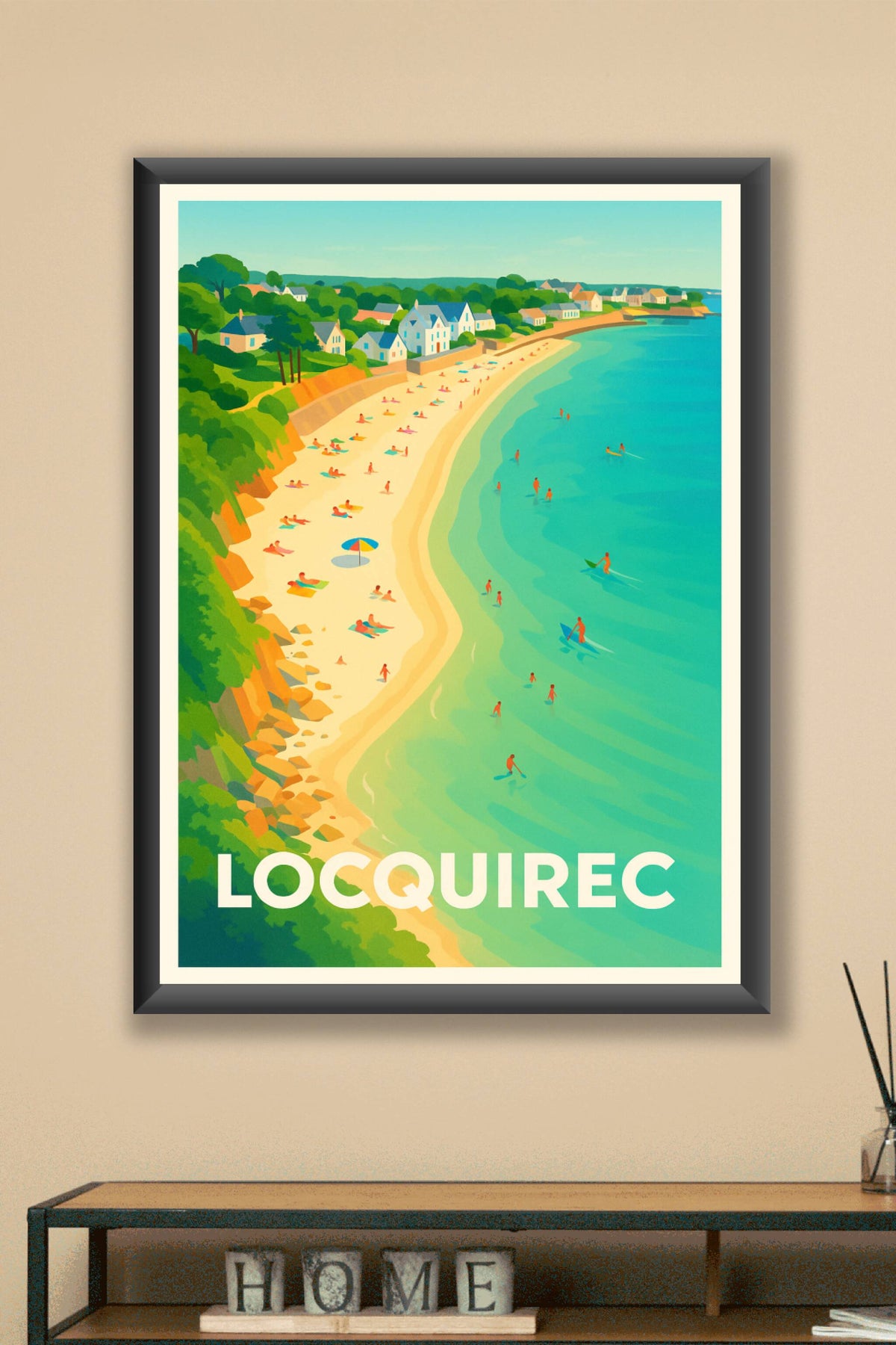 Affiche Locquirec — Évasion balnéaire bretonne · poster d'art de Locquirec