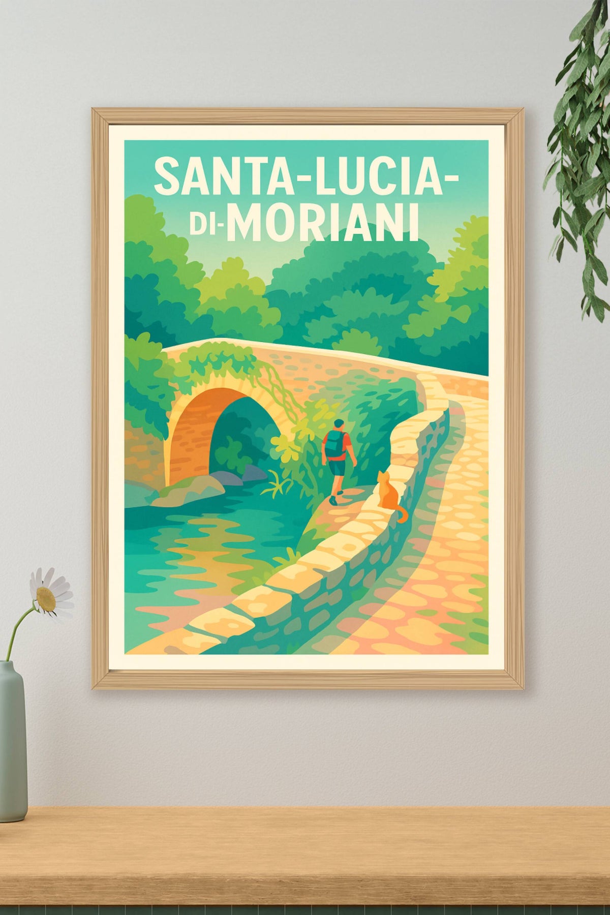 Affiche Santa-Lucia-di-Moriani — Balade au cœur de la nature Corse · poster d'art de Santa-Lucia-di-Moriani