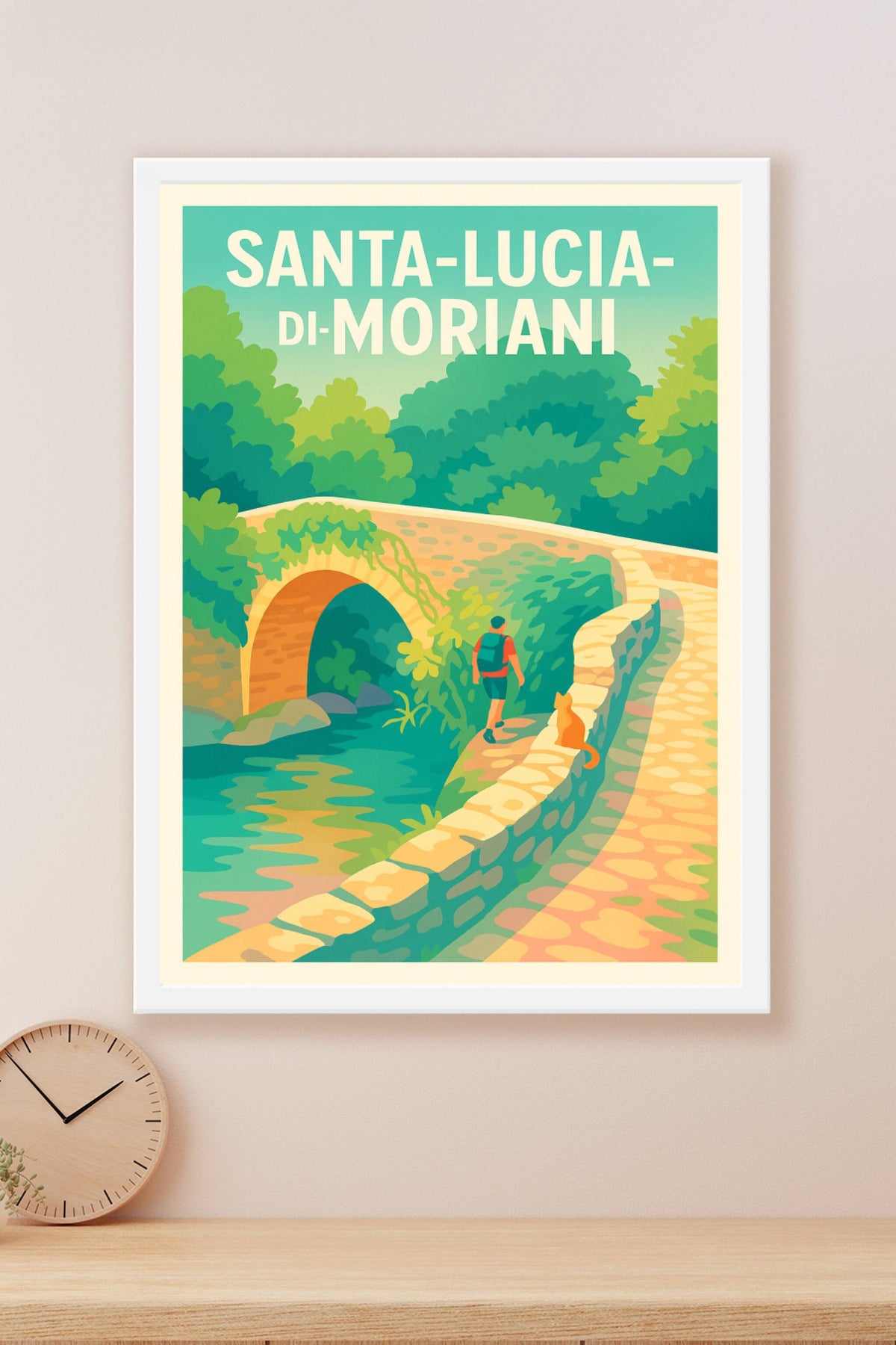 Affiche Santa-Lucia-di-Moriani — Balade au cœur de la nature Corse · poster d'art de Santa-Lucia-di-Moriani