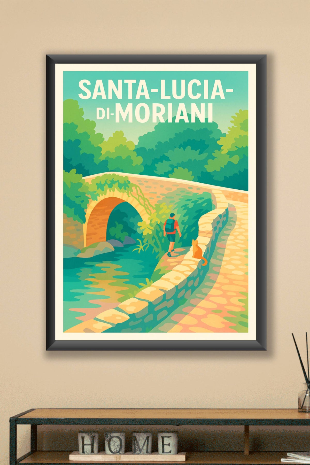 Affiche Santa-Lucia-di-Moriani — Balade au cœur de la nature Corse · poster d'art de Santa-Lucia-di-Moriani
