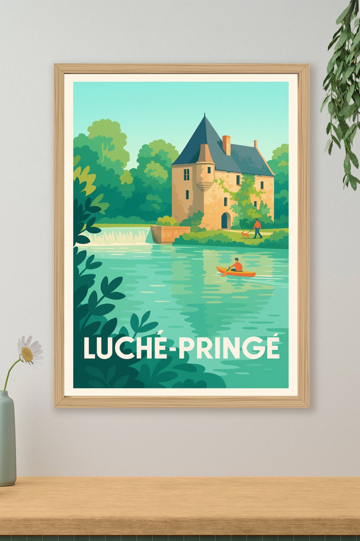 Affiche Luché-Pringé — Charme bucolique et patrimoine préservé · poster d'art de Luché-Pringé